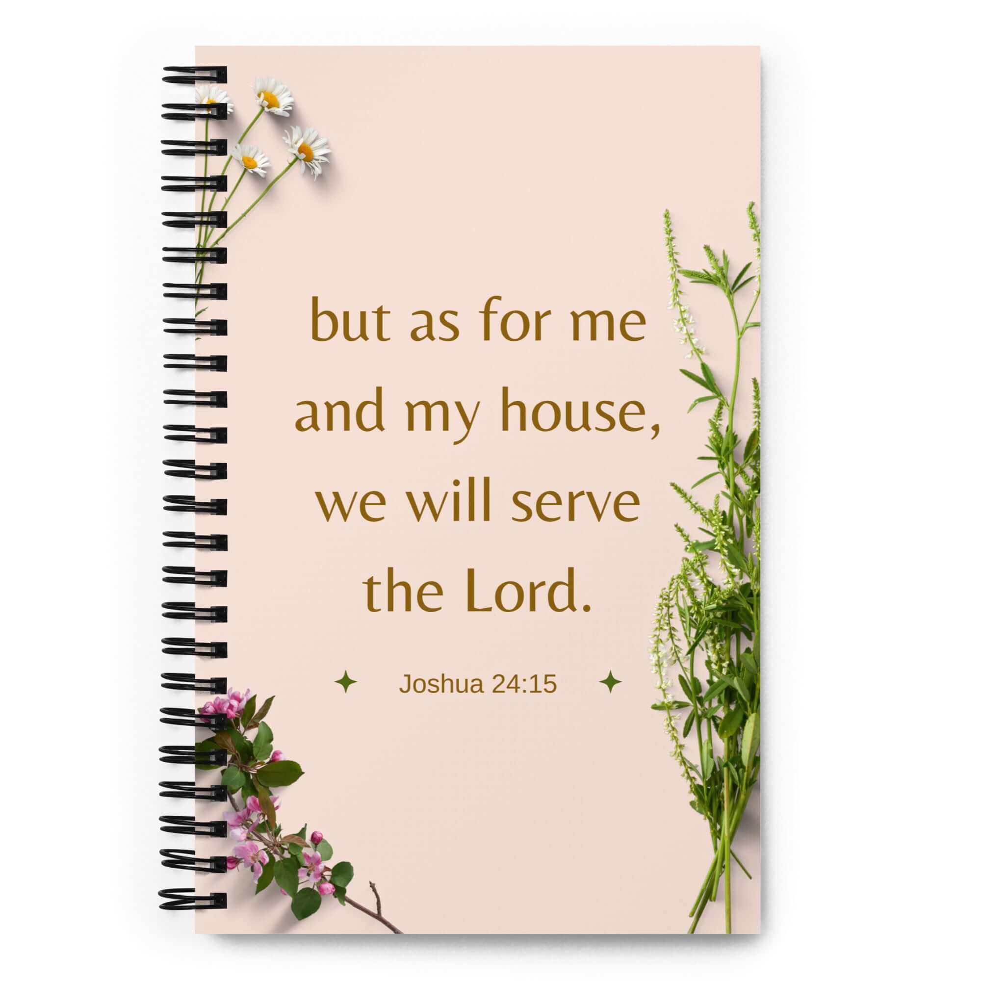 Joshua 24:15 Bible Verse, your fathers Spiral Notebook Stationery Default Title