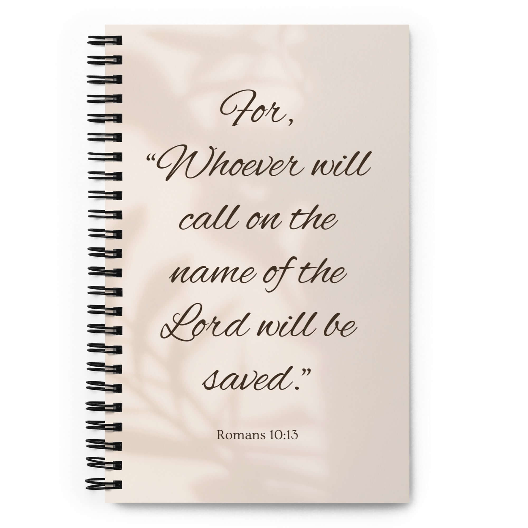 Romans 10:13 Bible Verse, Whoever Spiral Notebook Stationery Default Title