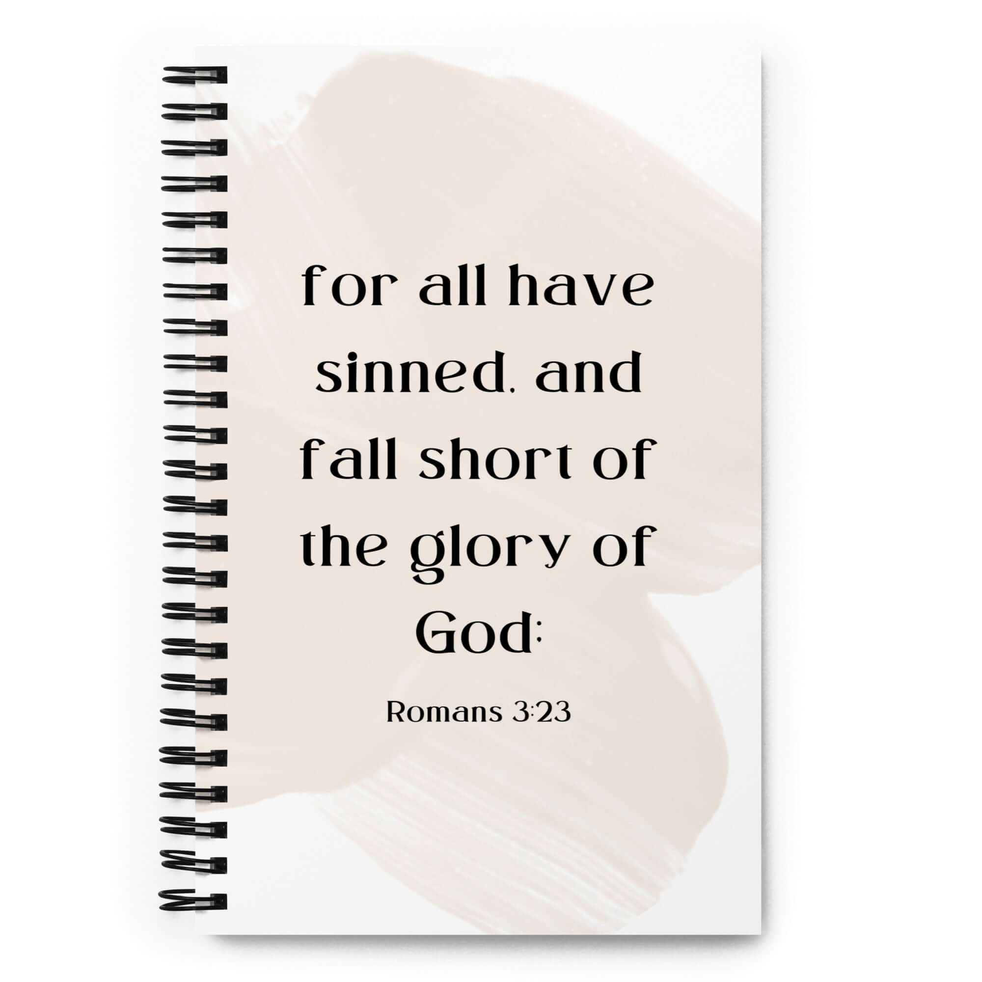 Romans 3:23 Bible Verse, fall short Spiral Notebook Stationery Default Title
