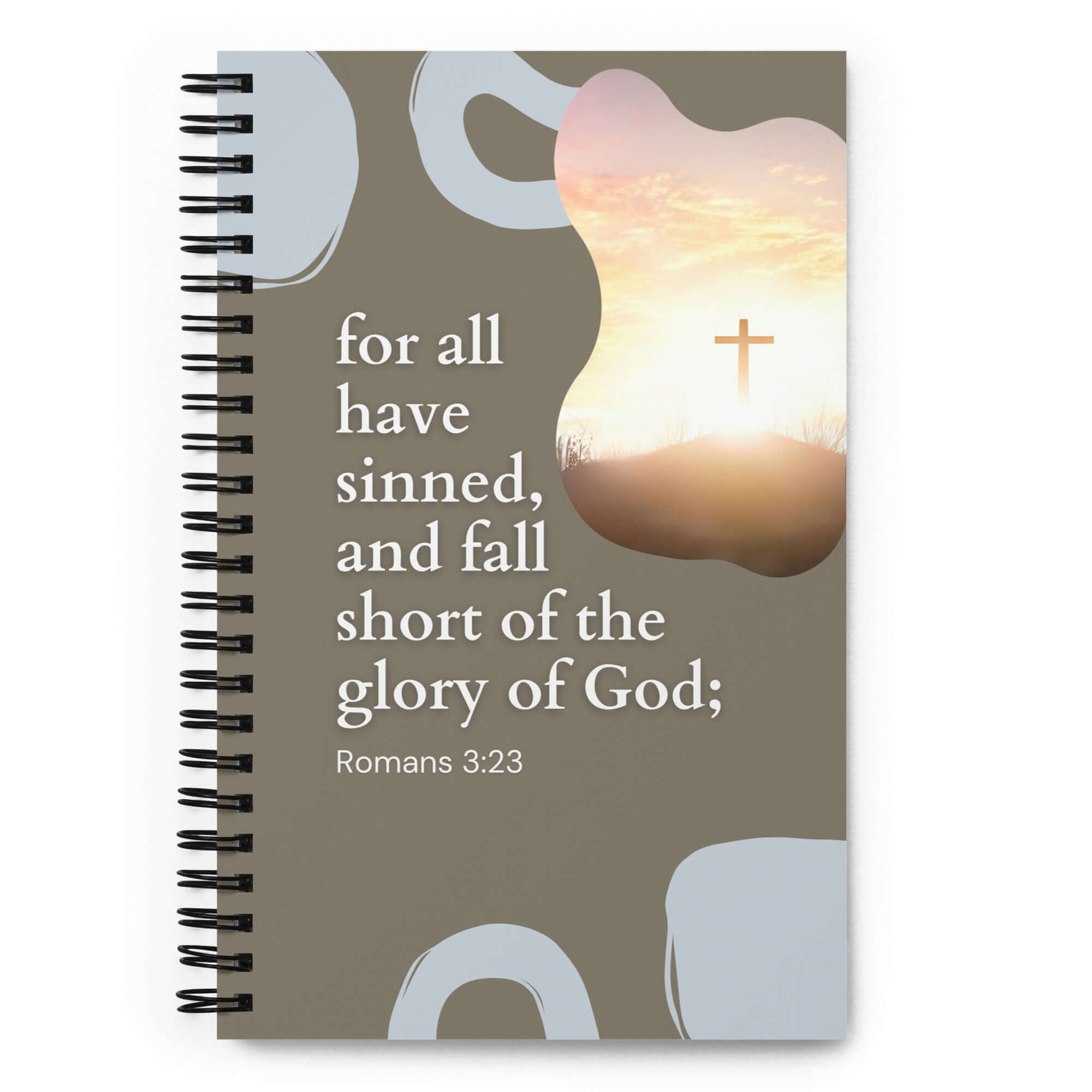 Romans 3:23 Bible Verse, the glory Spiral Notebook Stationery Default Title