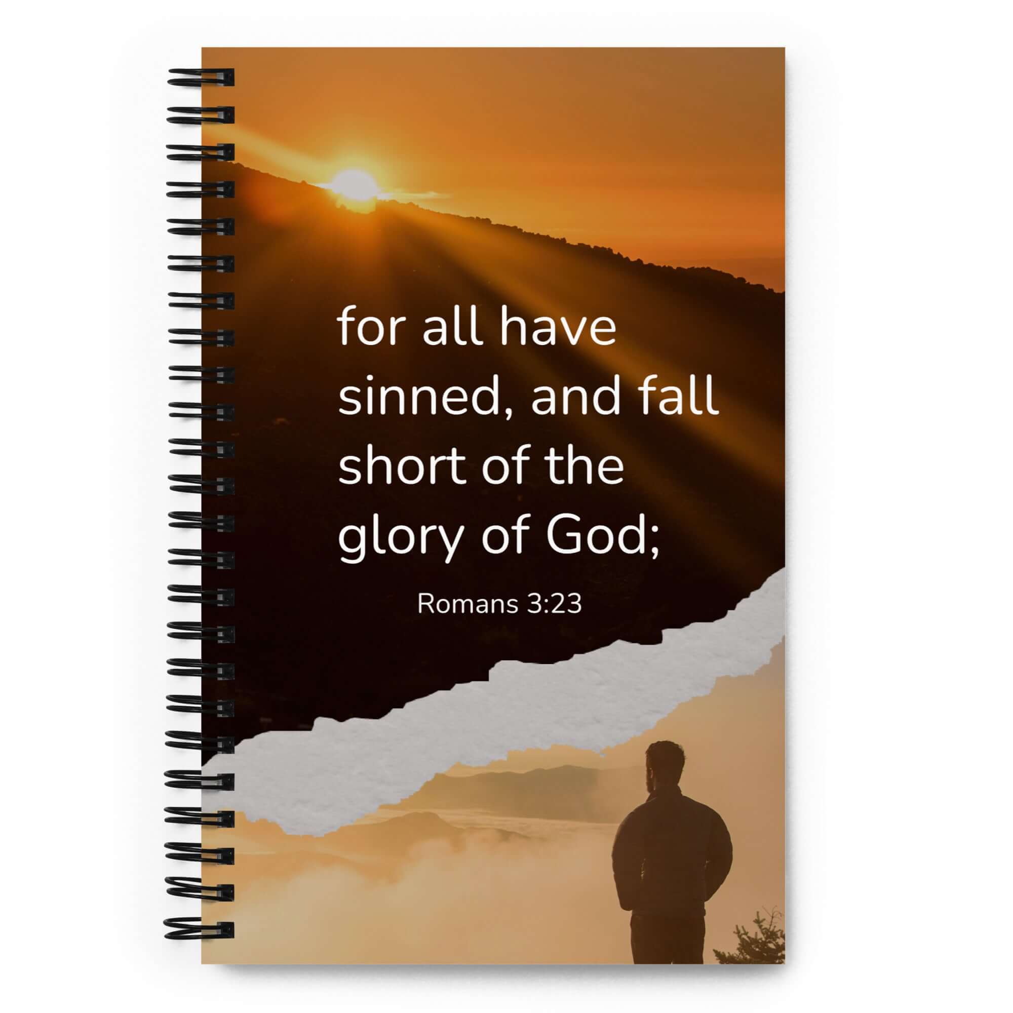 Romans 3:23 Bible Verse, of God Spiral Notebook Stationery Default Title