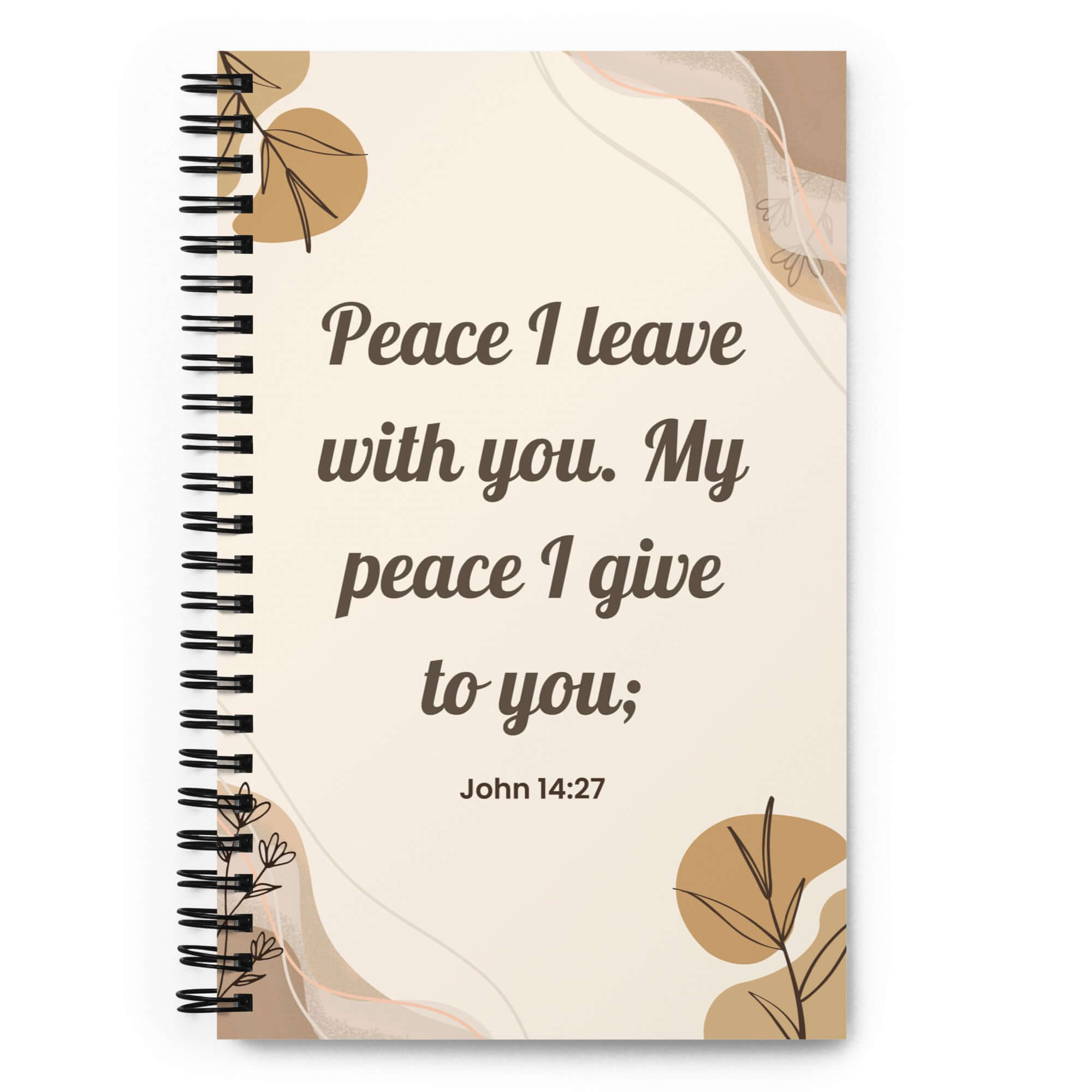 John 14:27 Bible Verse, Peace I Spiral Notebook Stationery Default Title