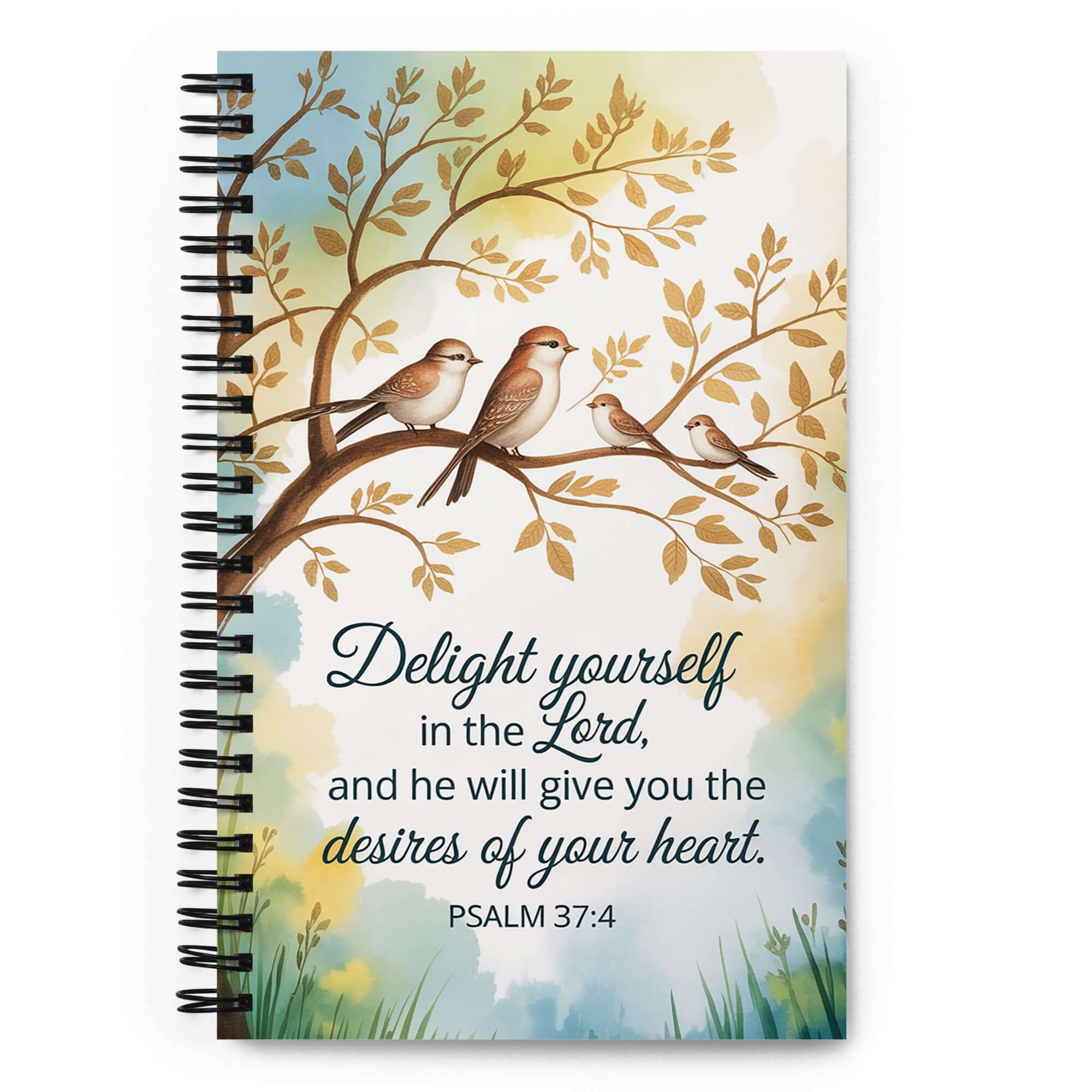 Psalm 37:4 Bible Verse, Yourself Spiral Notebook Default Title