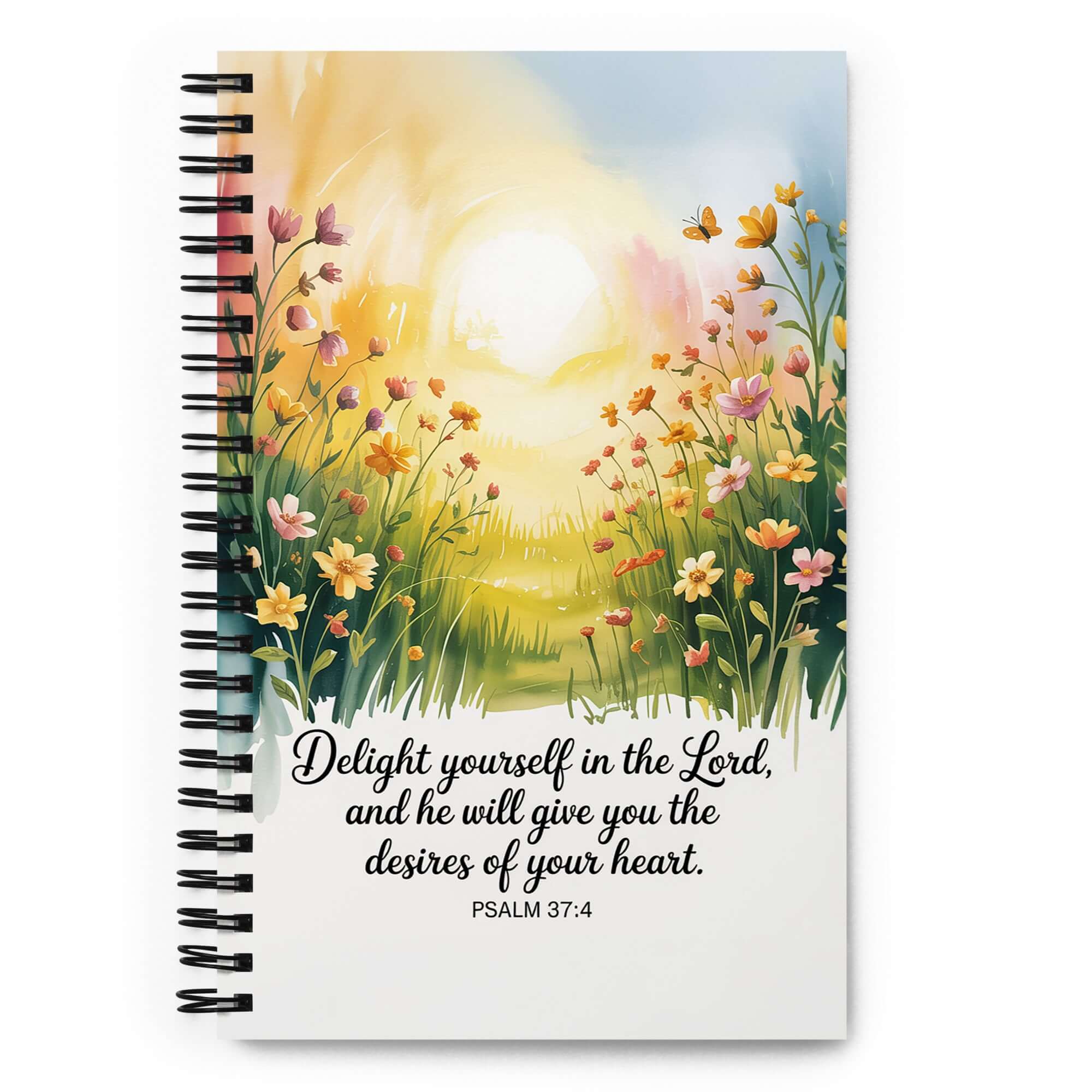 Psalm 37:4 Bible Verse, will give Spiral Notebook Default Title