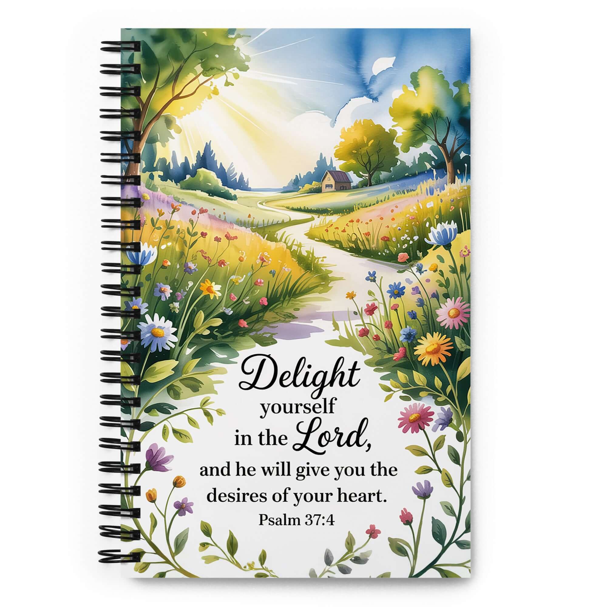 Psalm 37:4 Bible Verse, desires Spiral Notebook Default Title