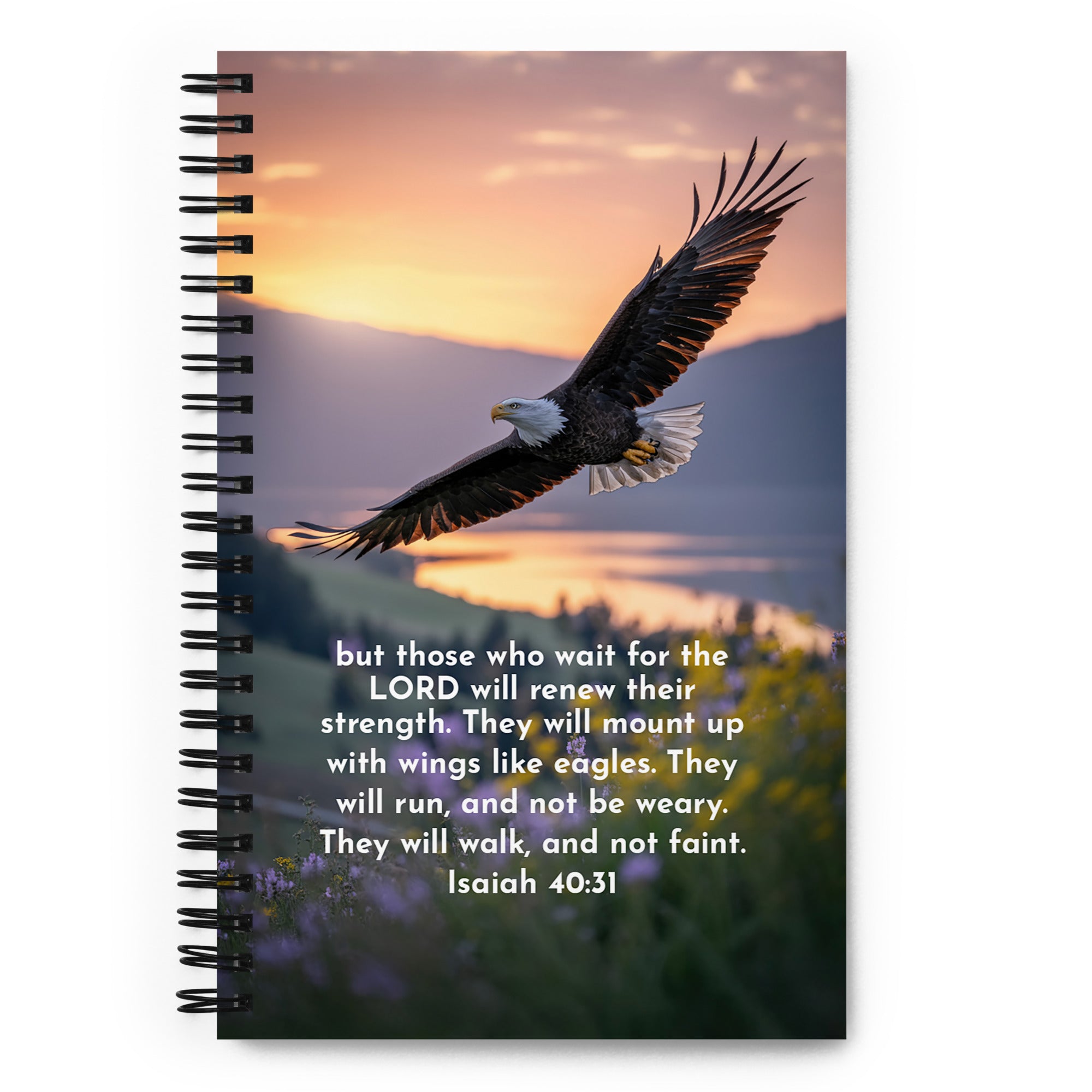 Isaiah 40:31 Bible Verse Renew Strength Spiral Notebook Default Title