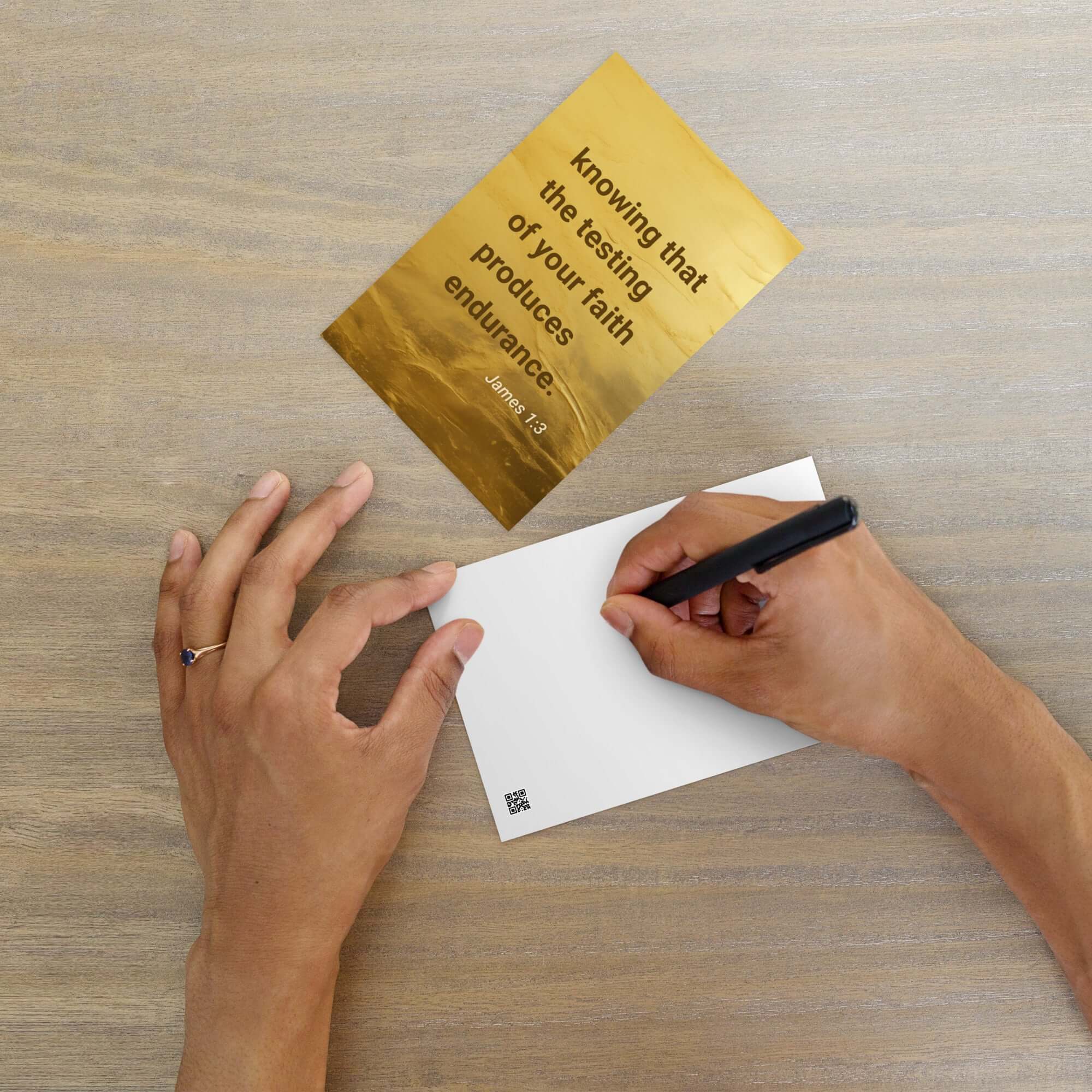 James 1:3 Bible Verse, testing of your faith Standard Postcard Stationery Default Title