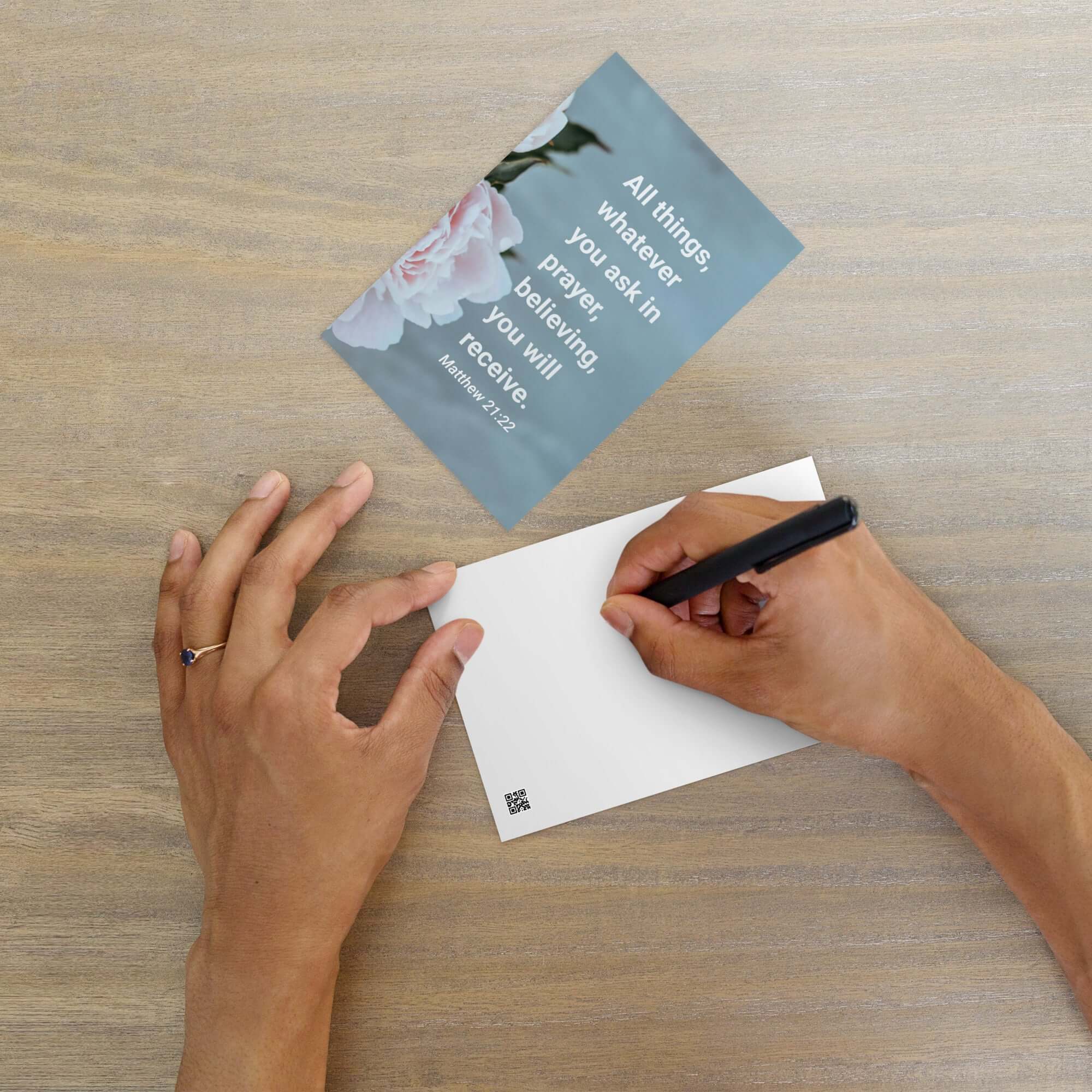 Matthew 21:22 Bible Verse, ask in prayer Standard Postcard Stationery Default Title