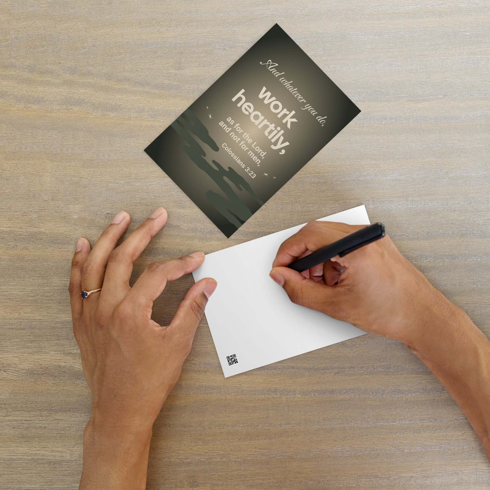 Colossians 3:23 Bible Verse, as for the Lord Standard Postcard Stationery Default Title