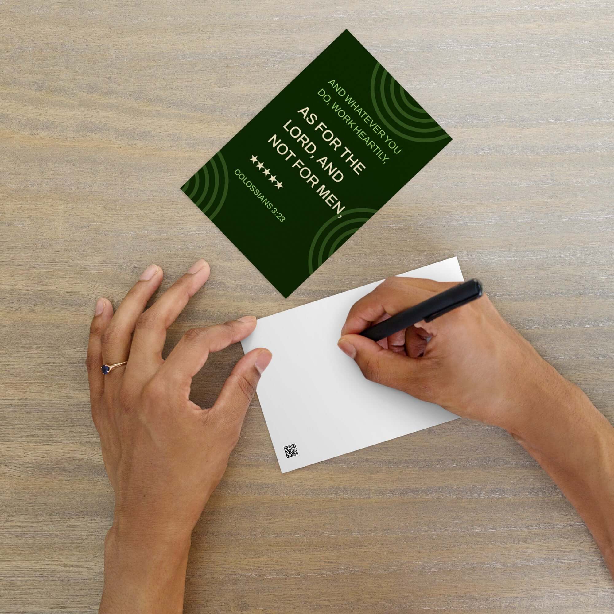 Colossians 3:23 Bible Verse, not for men Standard Postcard Stationery Default Title