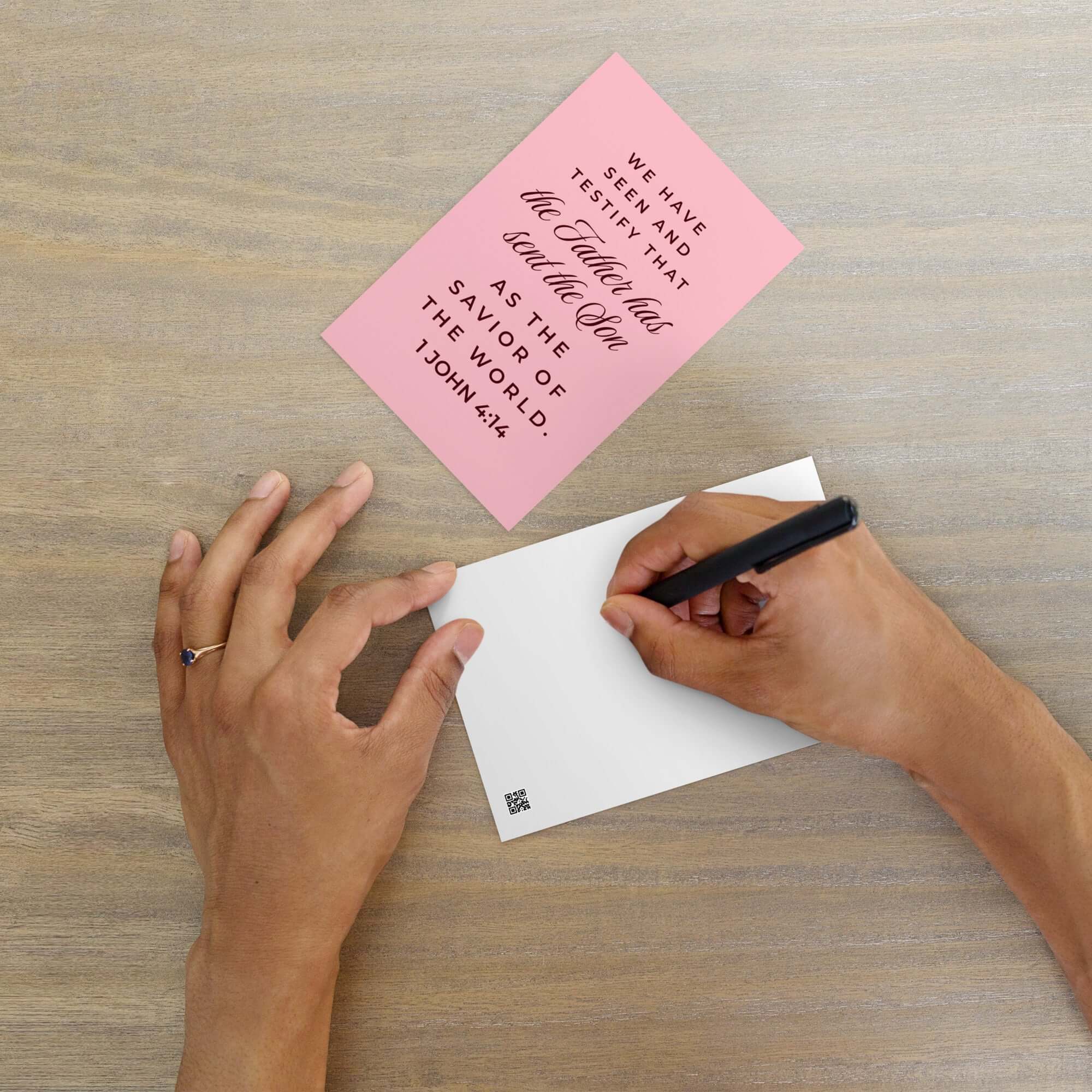 1 John 4:14 Bible Verse, We have seen Standard Postcard Stationery Default Title