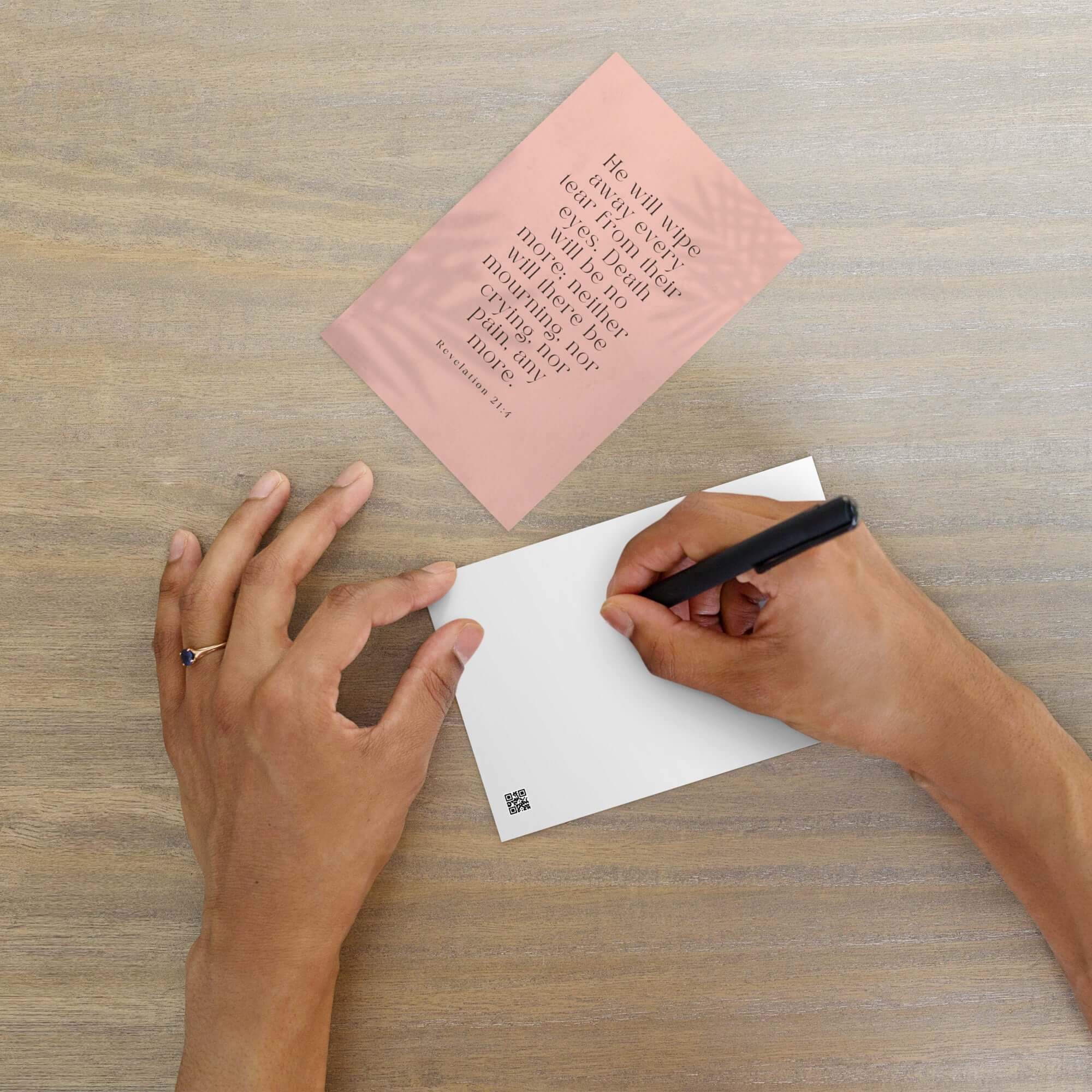 Revelation 21:4 Bible Verse, their eyes Standard Postcard Stationery Default Title