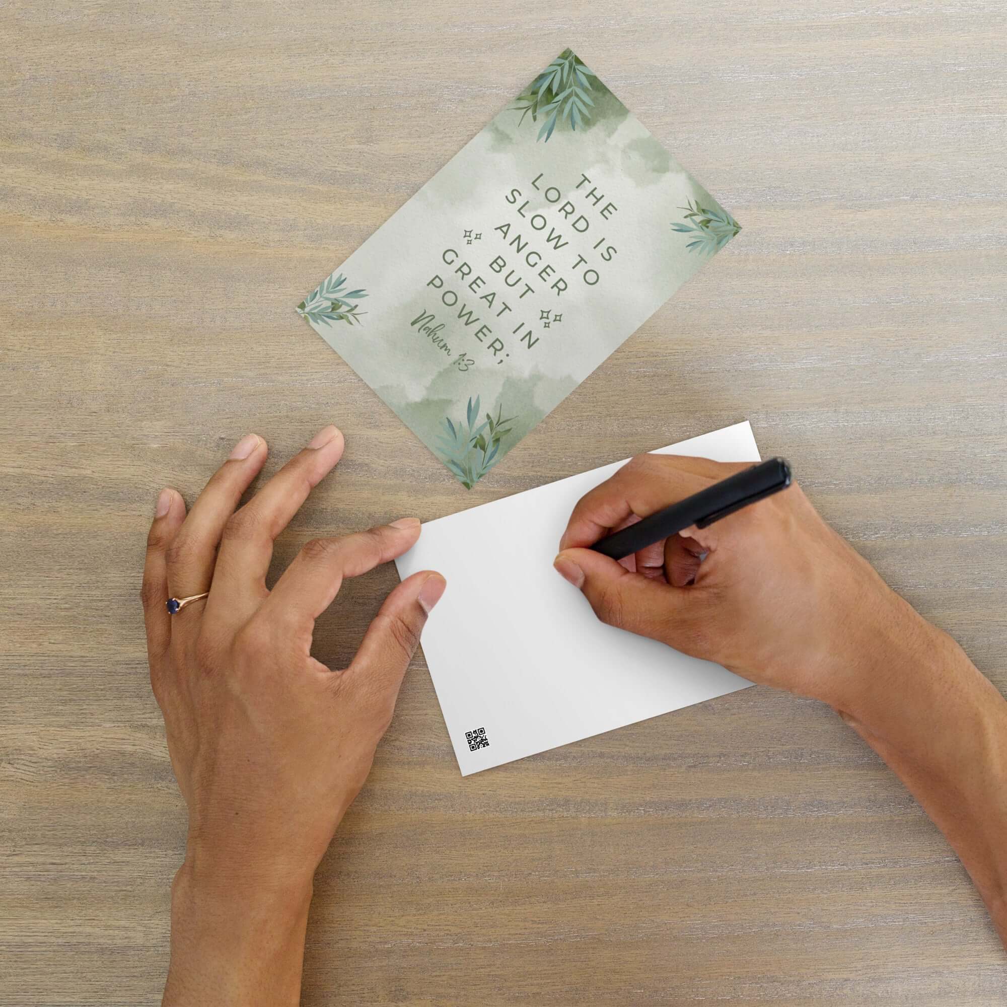 Nahum 1:3 Bible Verse, The Lord is slow Standard Postcard Stationery Default Title