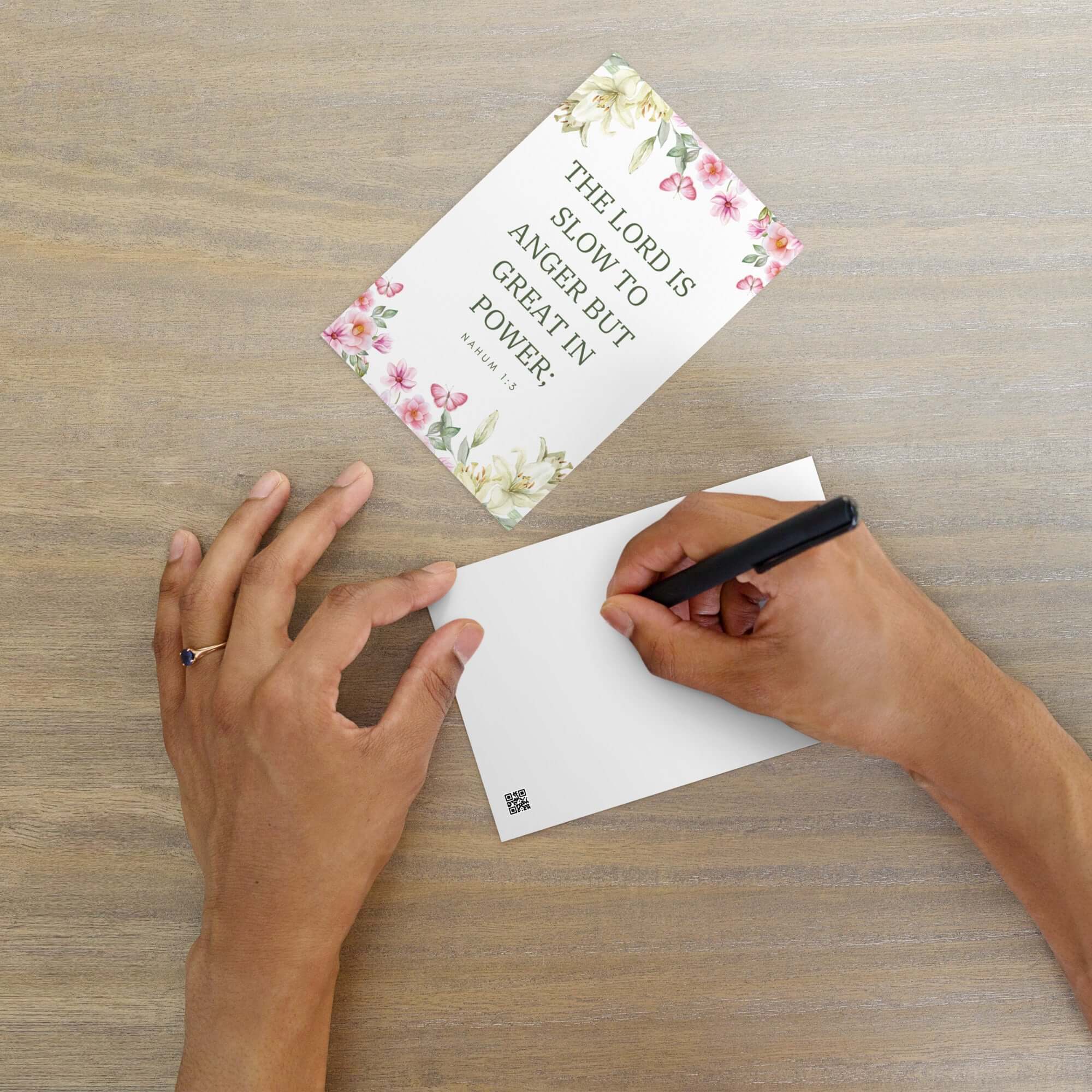 Nahum 1:3 Bible Verse, slow to anger Standard Postcard Stationery Default Title