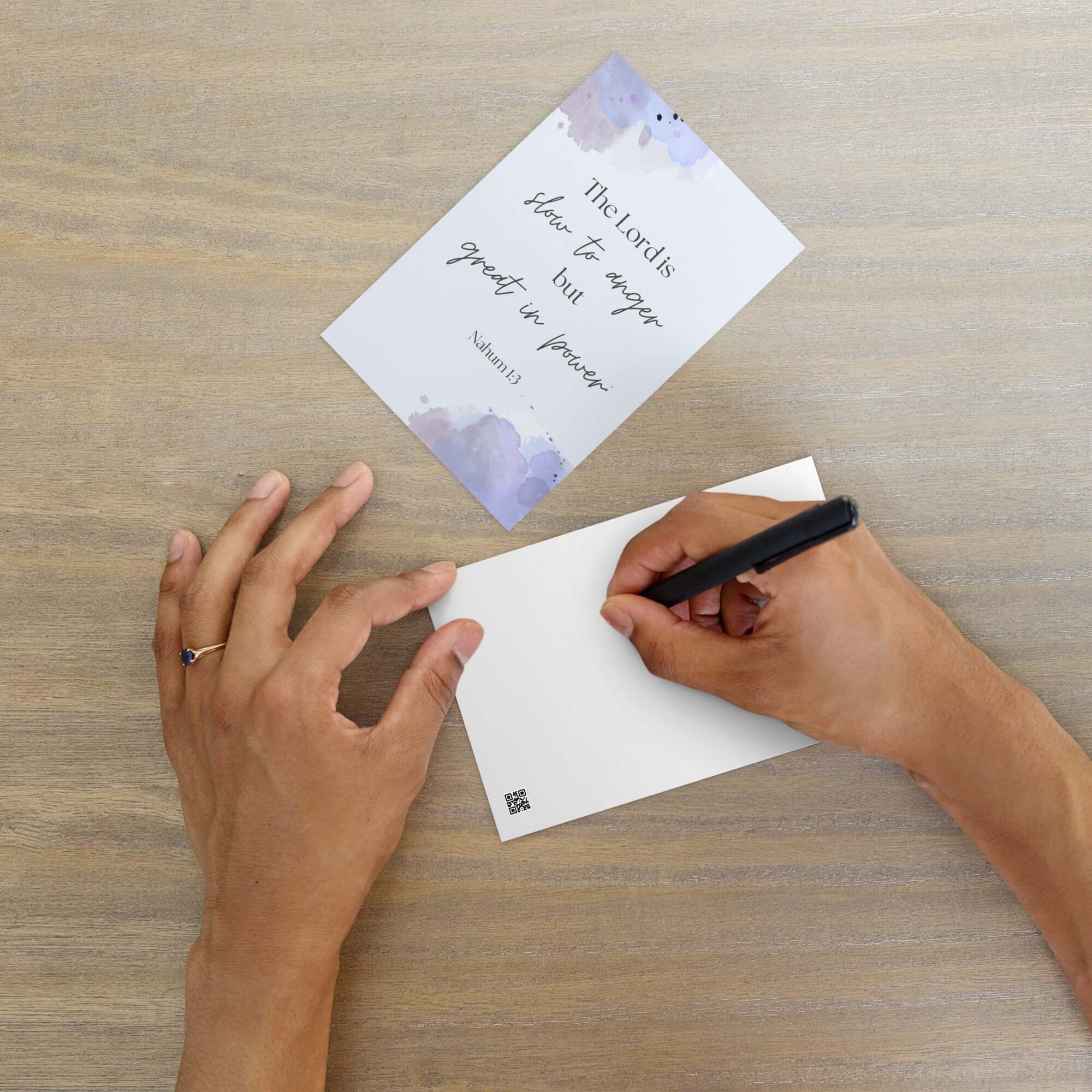 Nahum 1:3 Bible Verse, great in power Standard Postcard Stationery Default Title