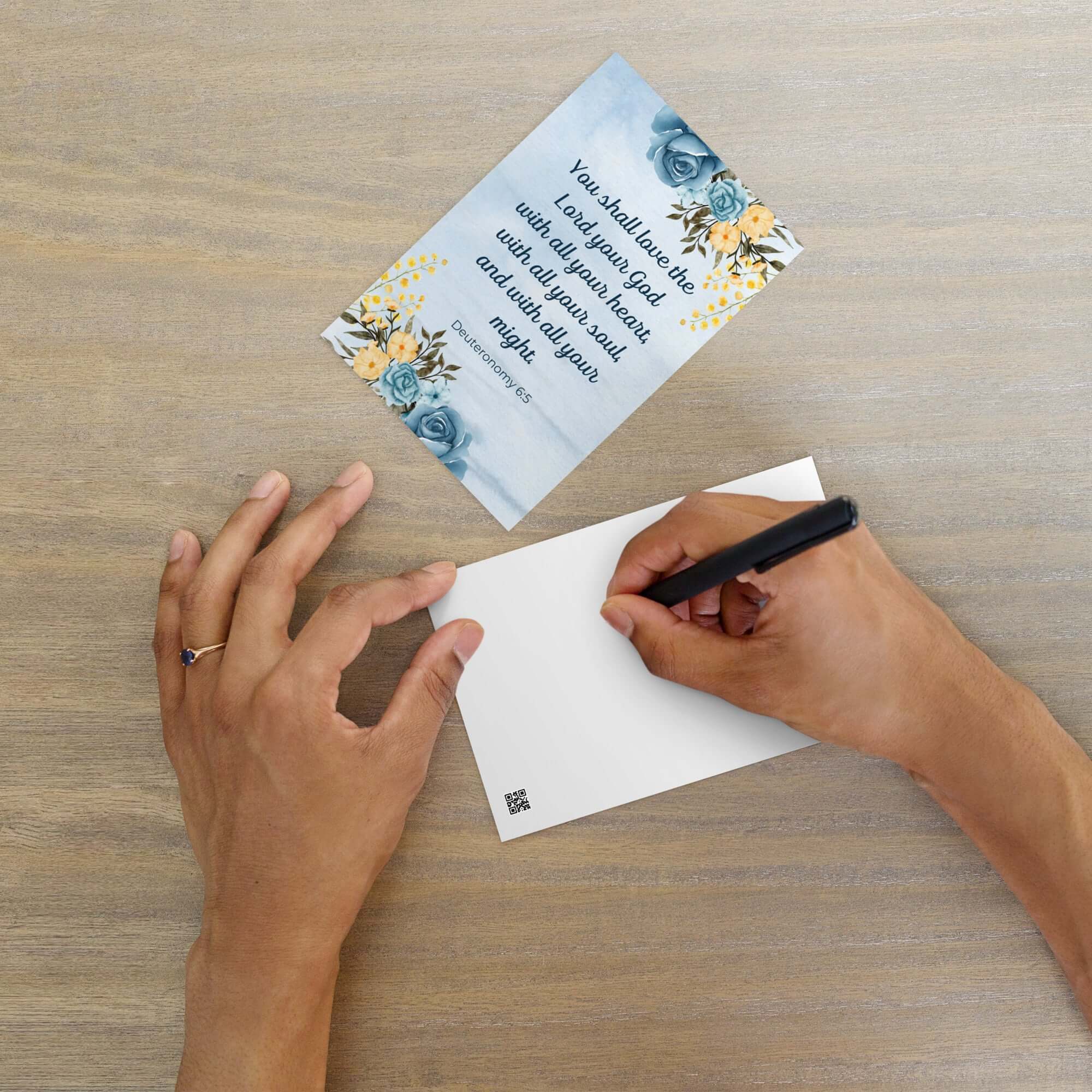 Deuteronomy 6:5 Bible Verse, You shall love Standard Postcard Stationery Default Title