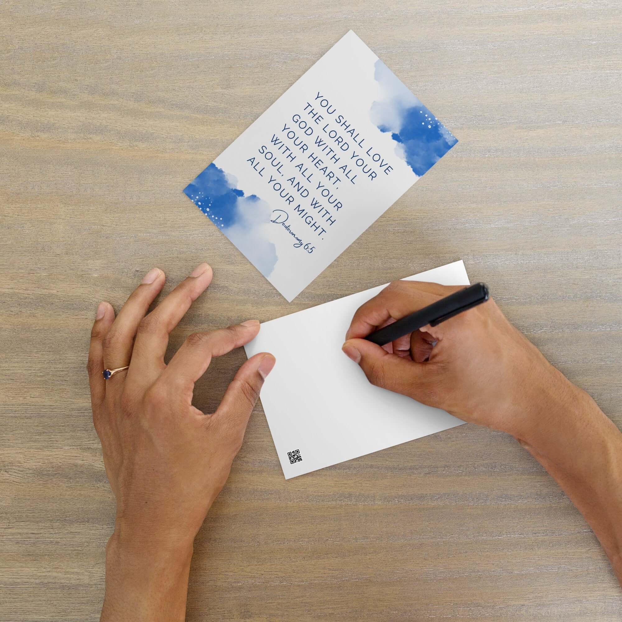 Deuteronomy 6:5 Bible Verse, your God Standard Postcard Stationery Default Title