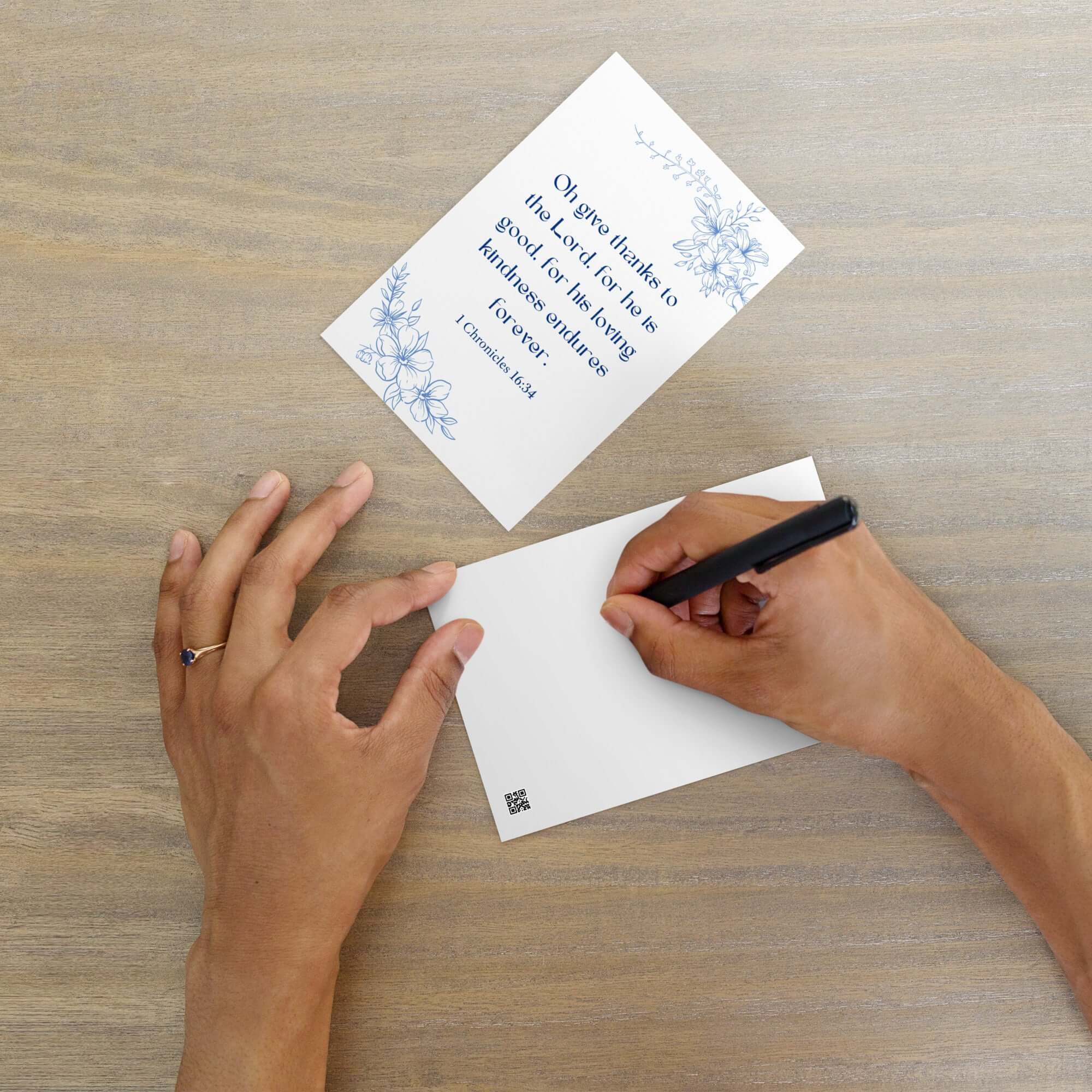 1 Chronicles 16:34 Bible Verse, to the Lord Standard Postcard Stationery Default Title