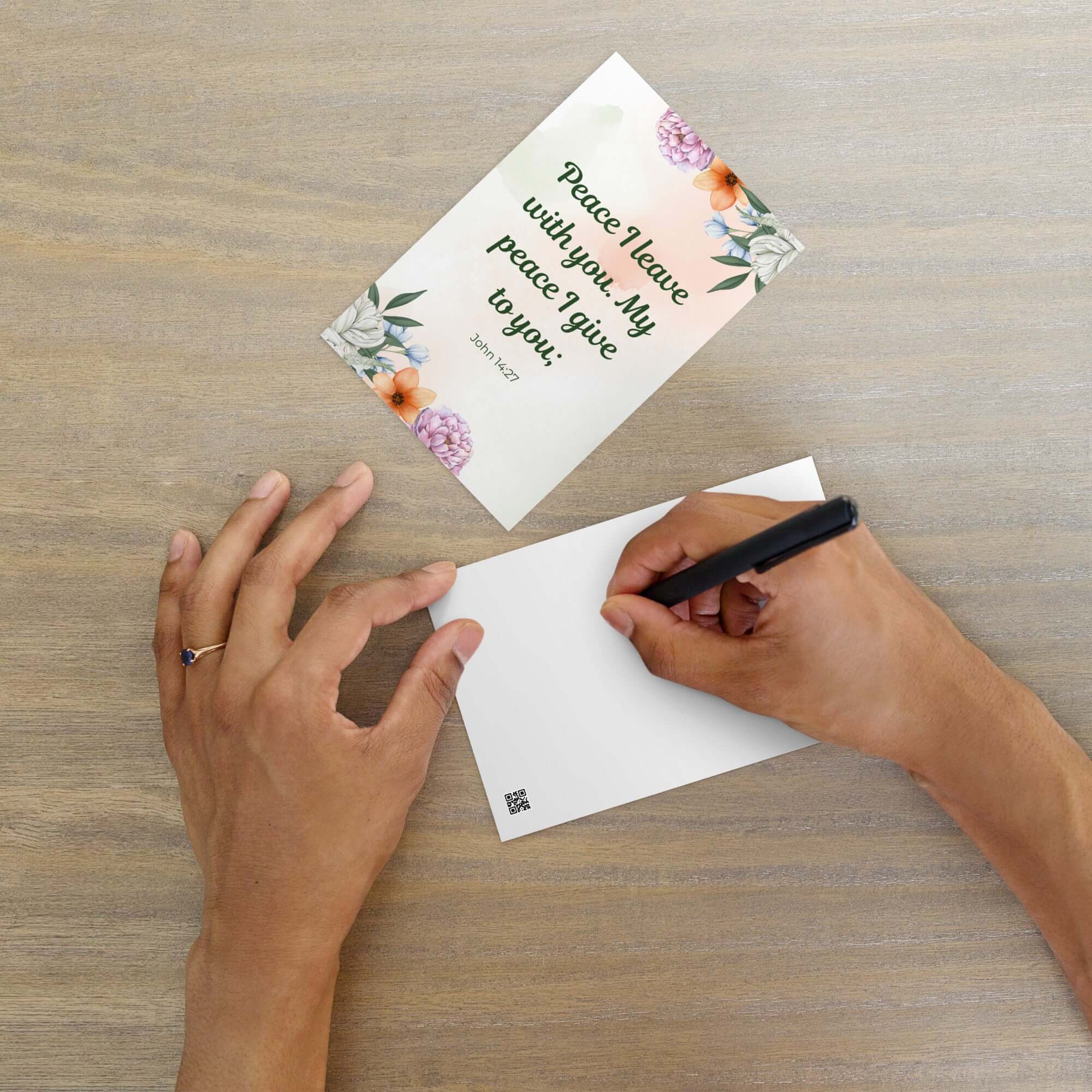 John 14:27 Bible Verse, with you Standard Postcard Stationery Default Title