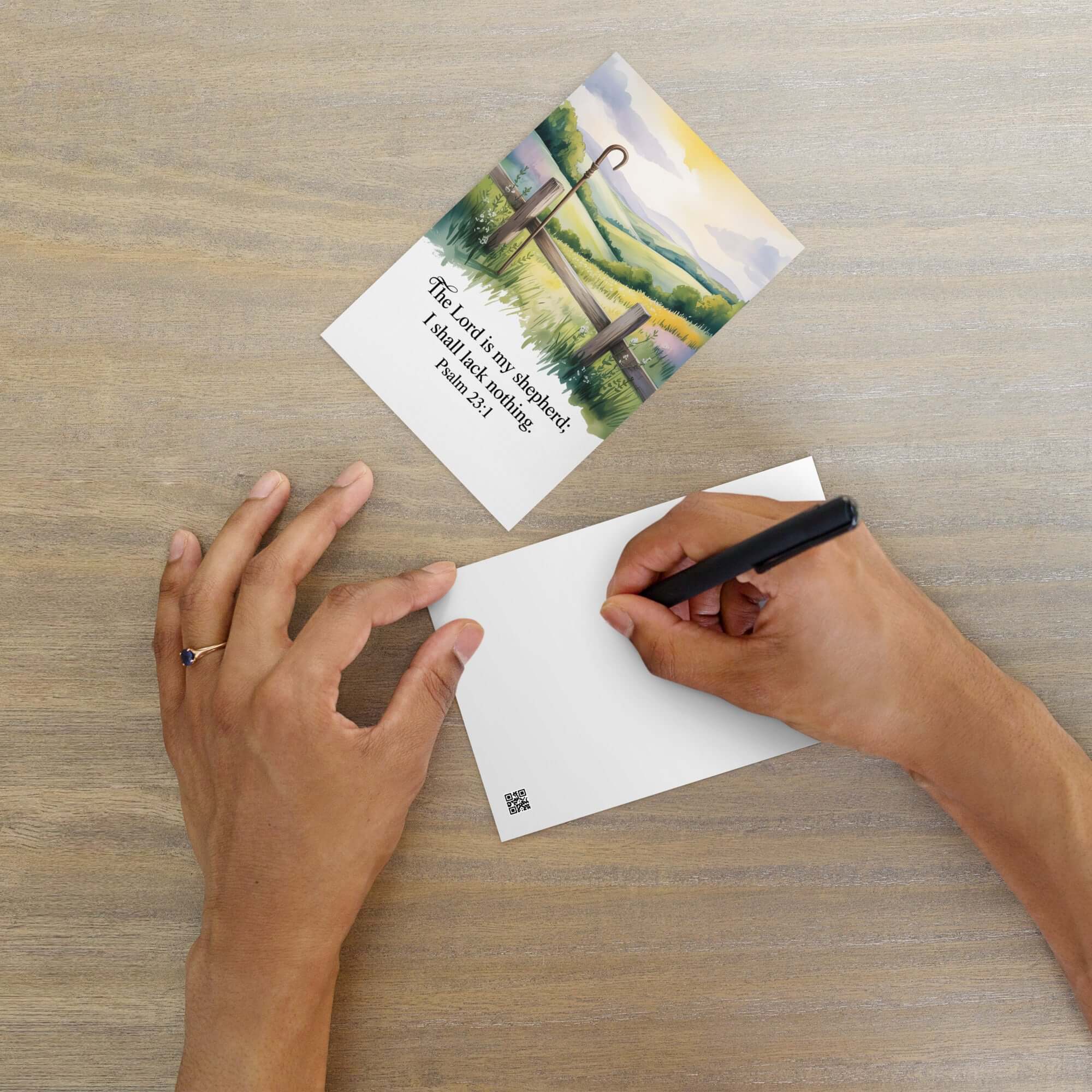 Psalm 23:1 Bible Verse, Lack Standard Postcard Default Title