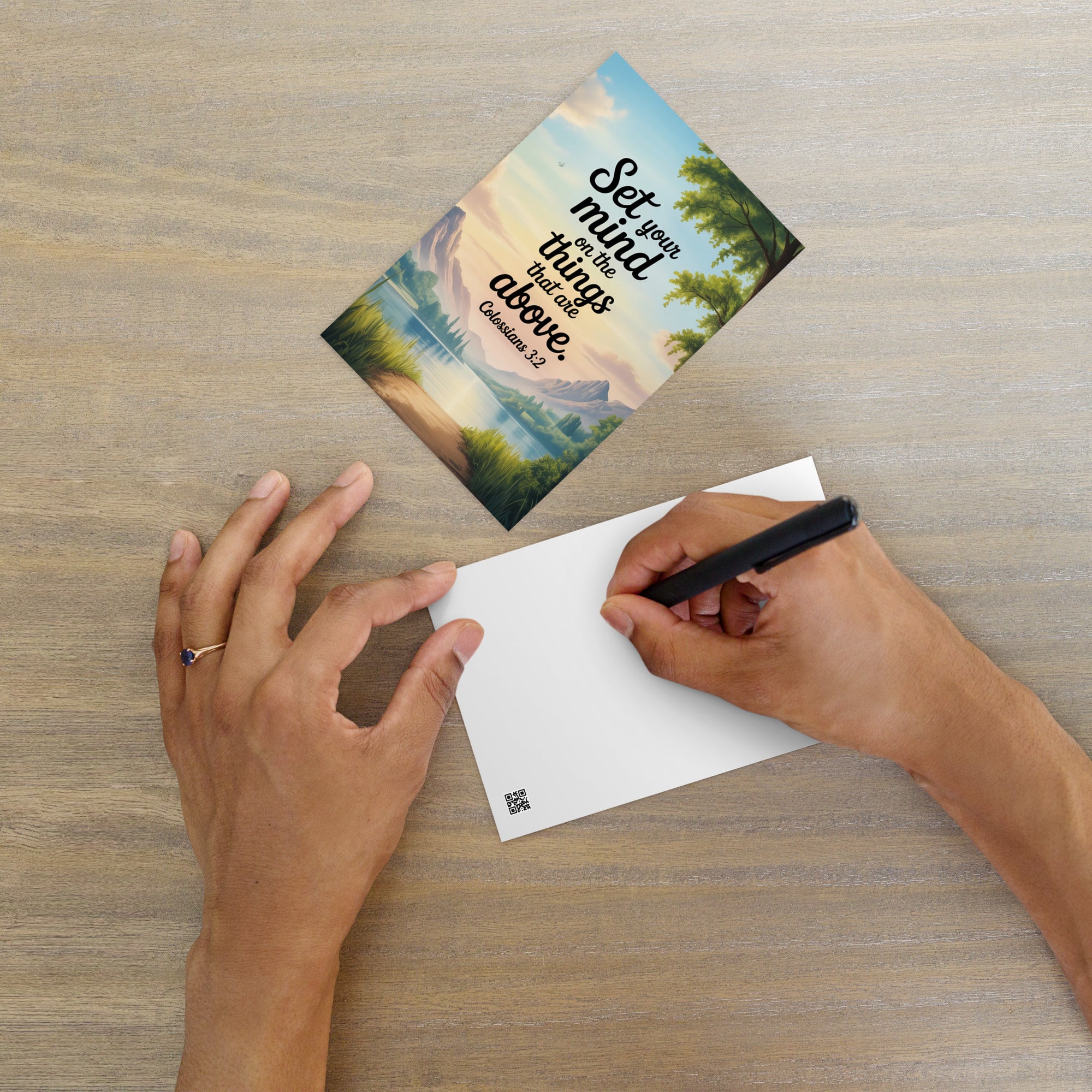 Colossians 3:2 Bible Verse Set Standard Postcard Default Title