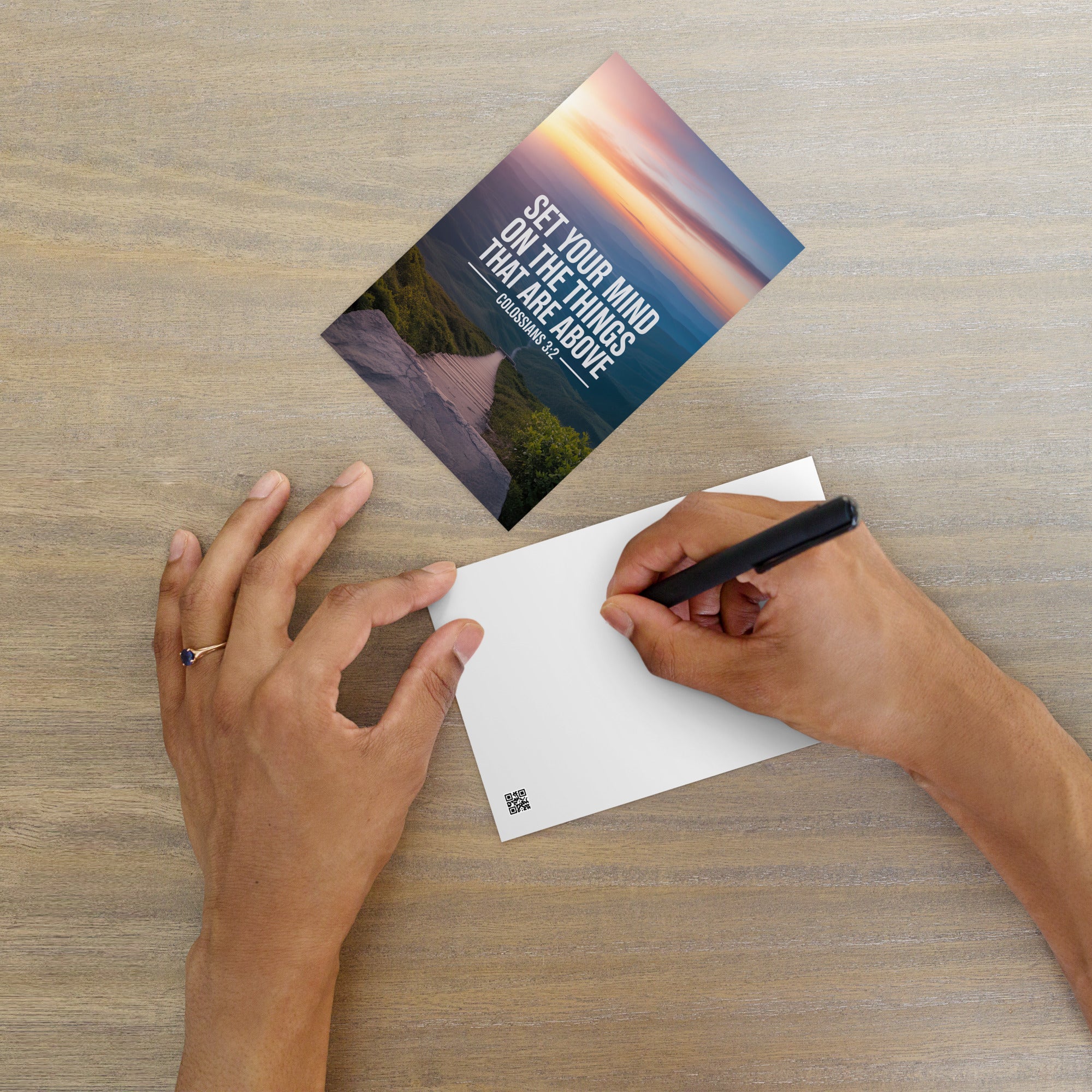 Colossians 3:2 Bible Verse your mind Standard Postcard Default Title