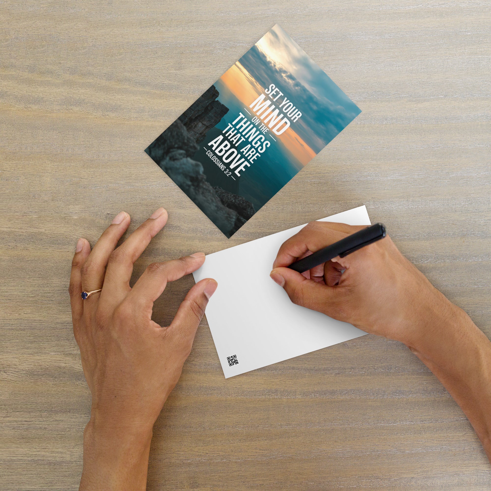 Colossians 3:2 Bible Verse on the Standard Postcard Default Title