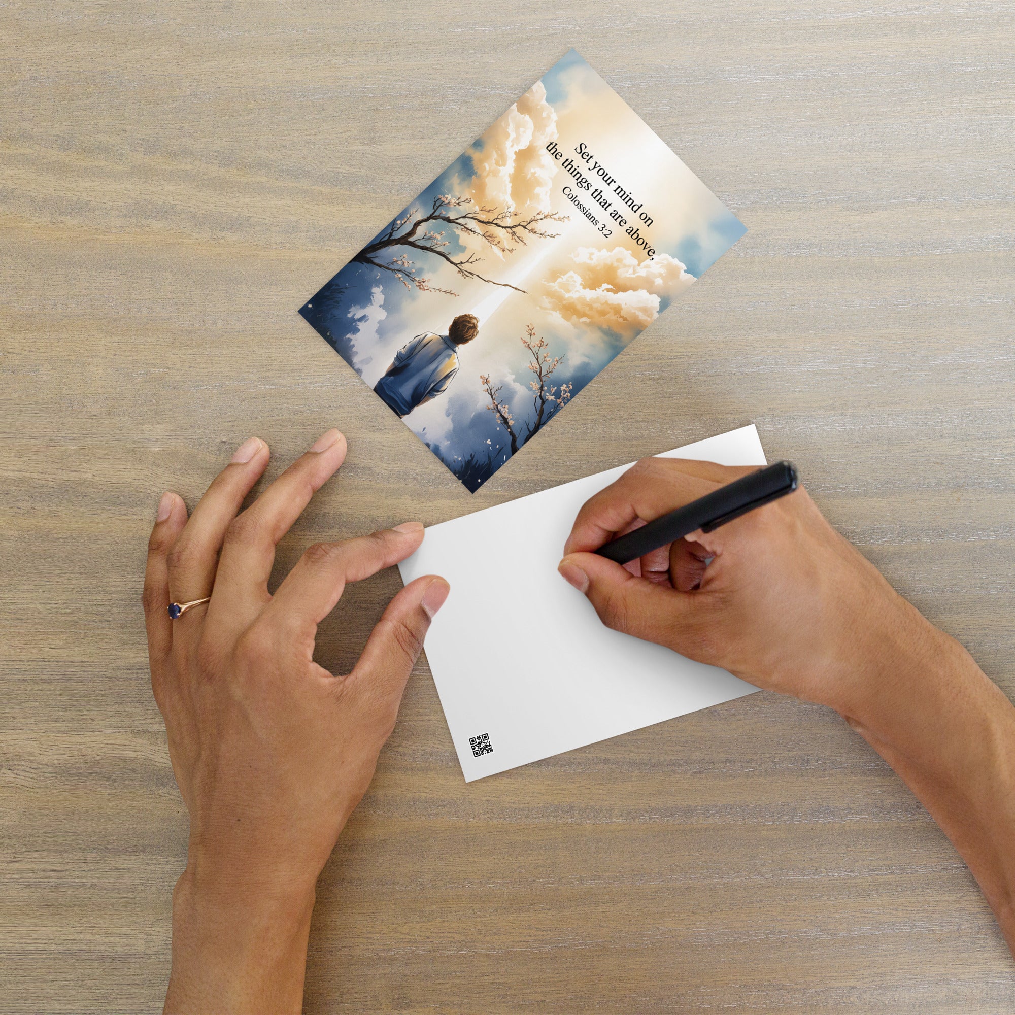 Colossians 3:2 Bible Verse the things Standard Postcard Default Title