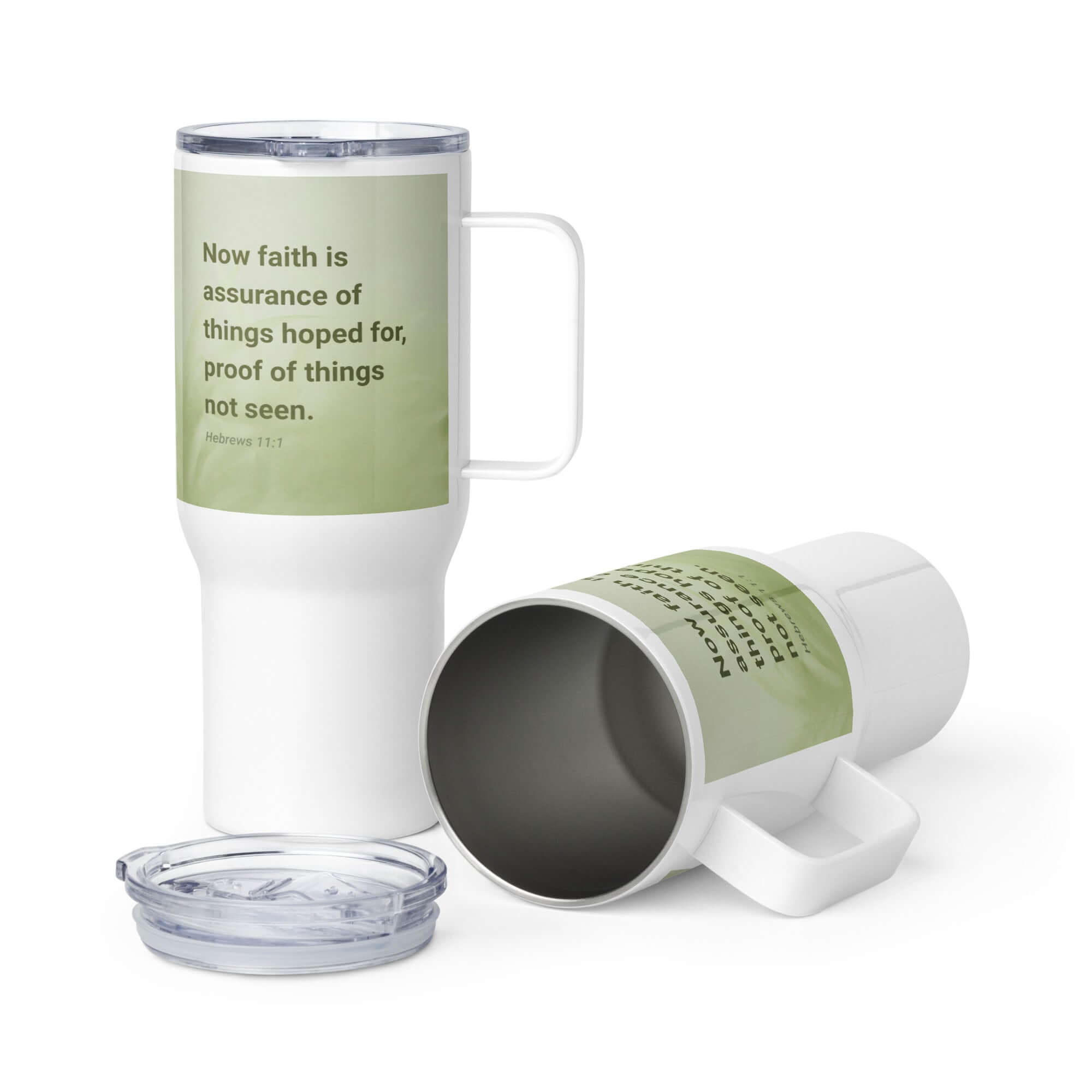 Hebrews 11:1 Bible Verse, faith is assurance Travel Mug with a Handle Default Title