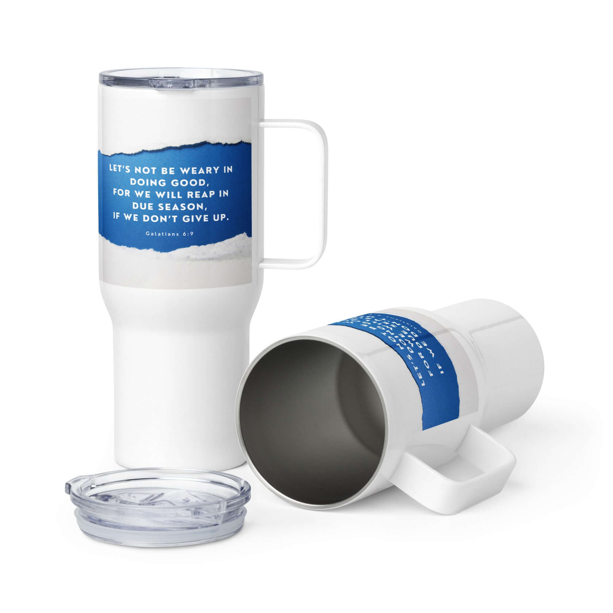 Galatians 6:9 Bible Verse, we will reap Travel Mug with a Handle Default Title