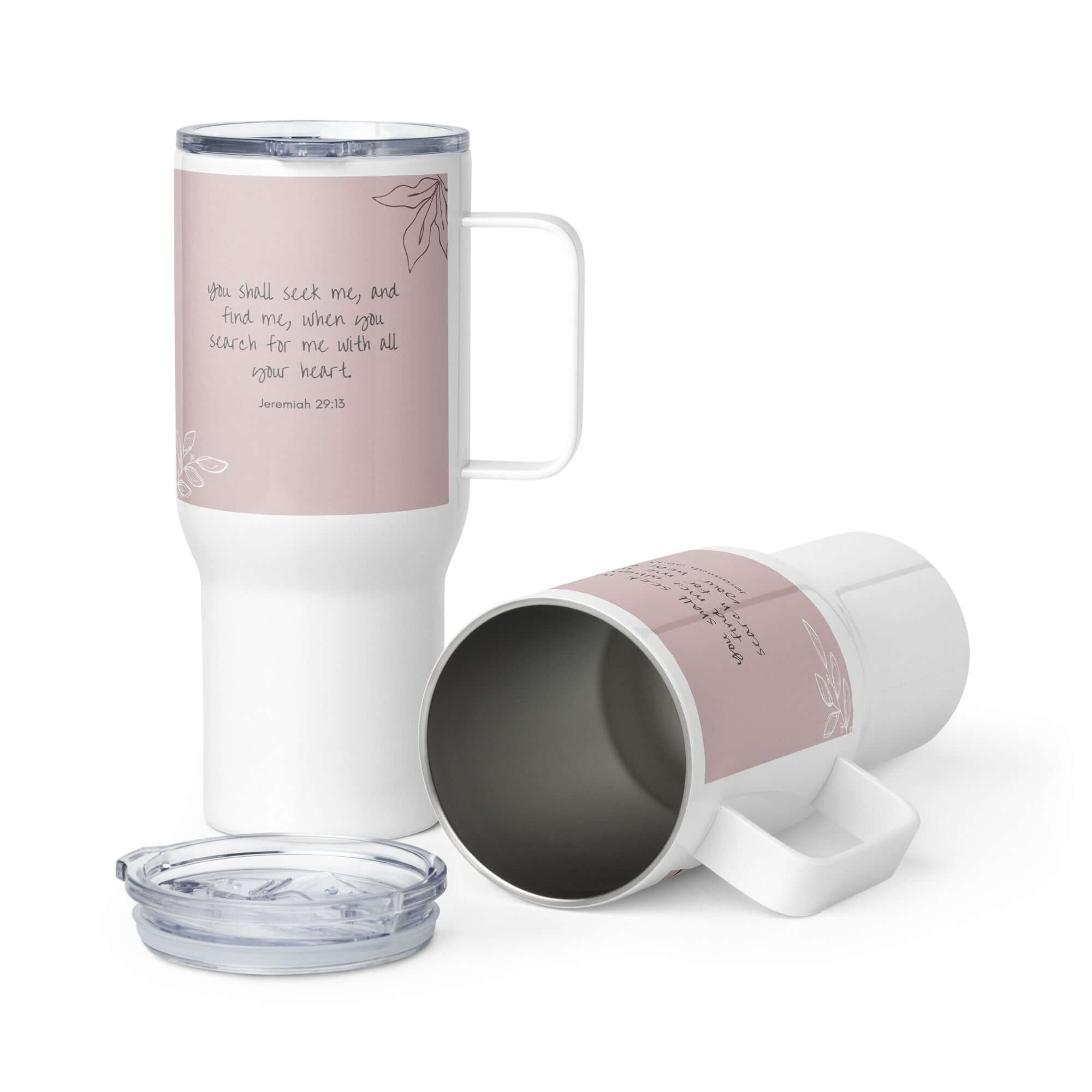 Jeremiah 29:13 Bible Verse, you search Travel Mug with a Handle Default Title