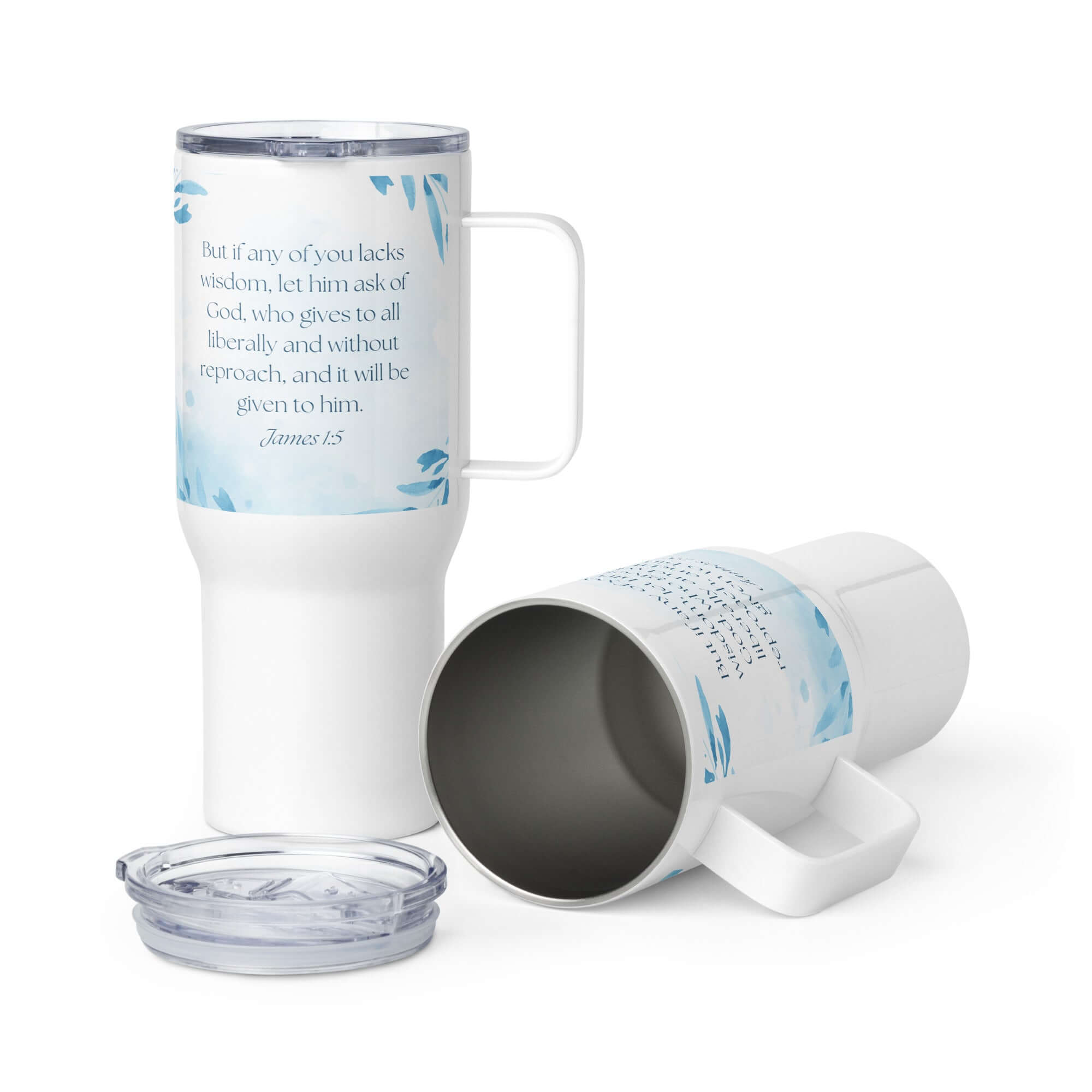 James 1:5 Bible Verse, lacks wisdom Travel Mug with a Handle Default Title