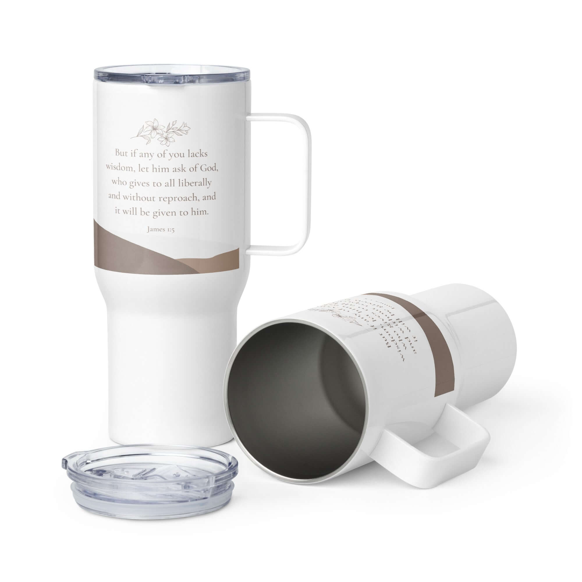 James 1:5 Bible Verse, ask of God Travel Mug with a Handle Default Title