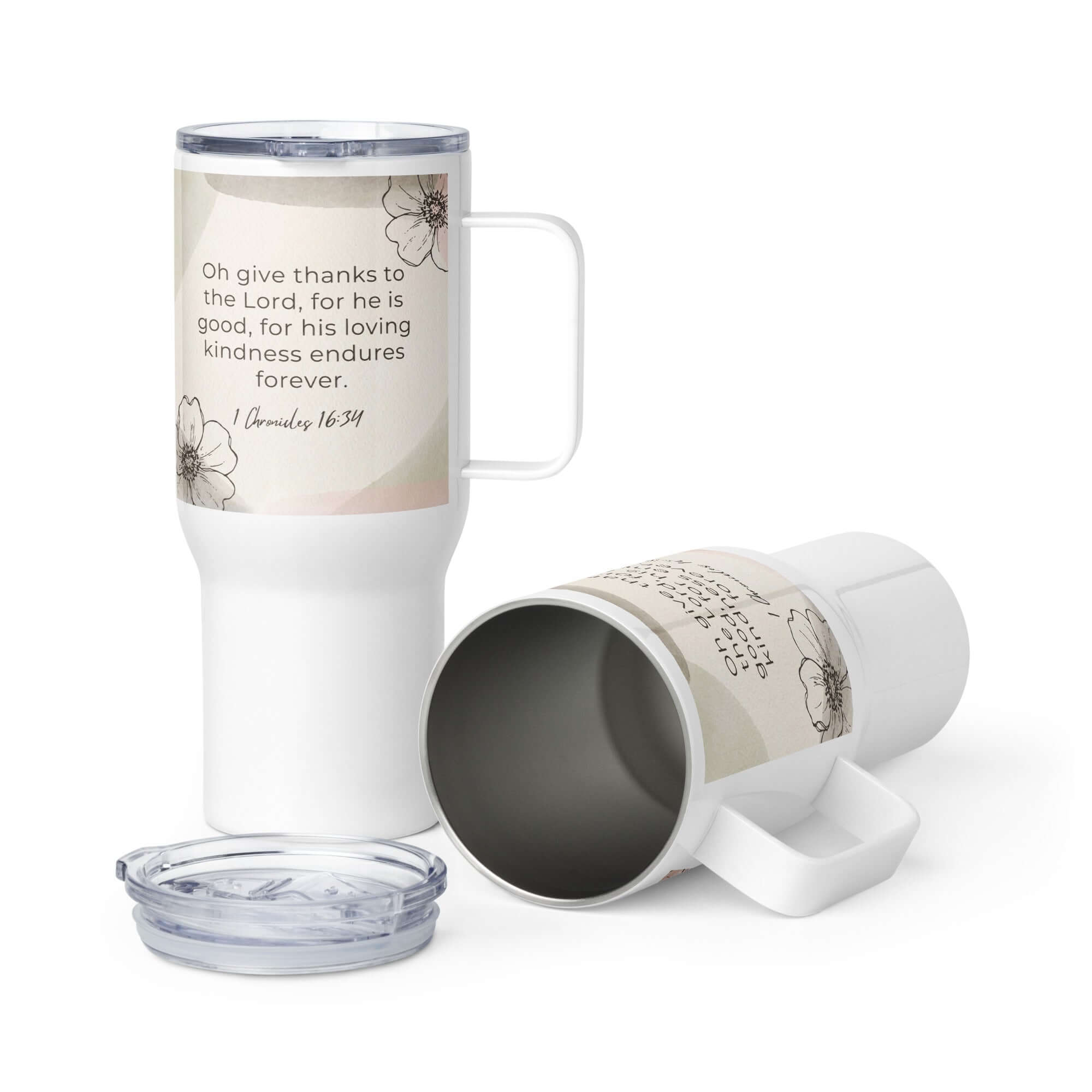 1 Chronicles 16:34 Bible Verse, He is good Travel Mug with a Handle Default Title
