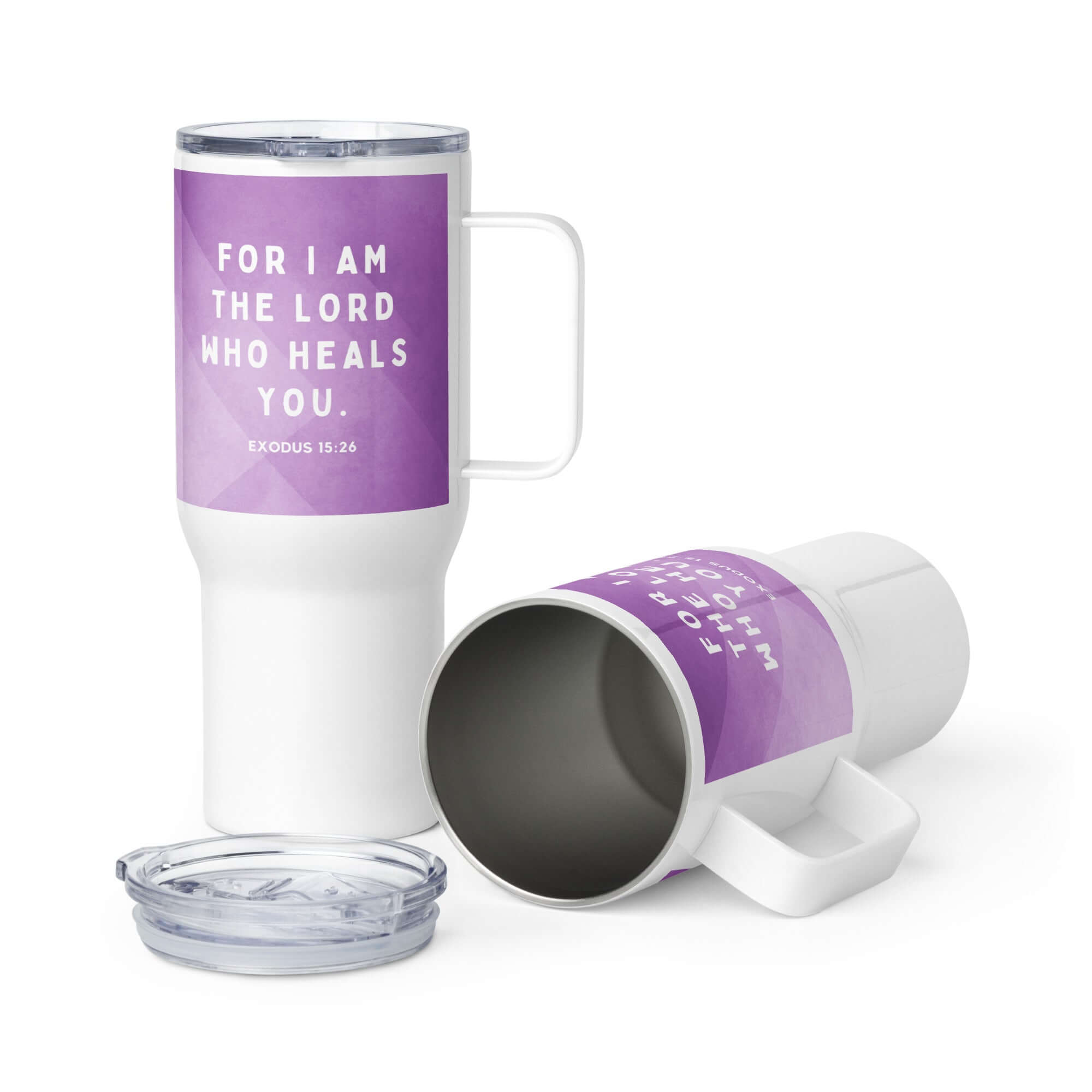 Exodus 15:26 Bible Verse, in his eyes Travel Mug with a Handle Default Title