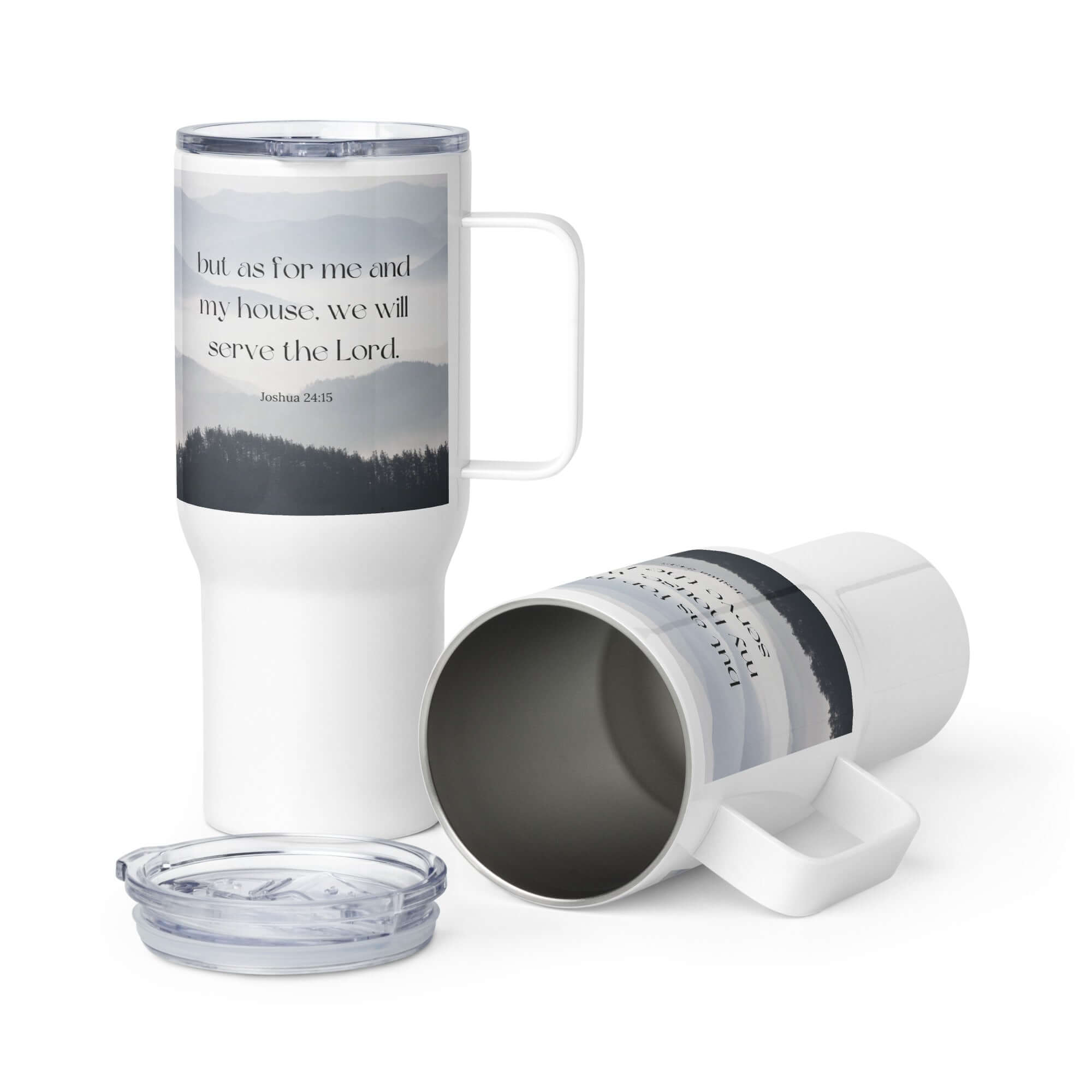 Joshua 24:15 Bible Verse, whom you Travel Mug with a Handle Default Title