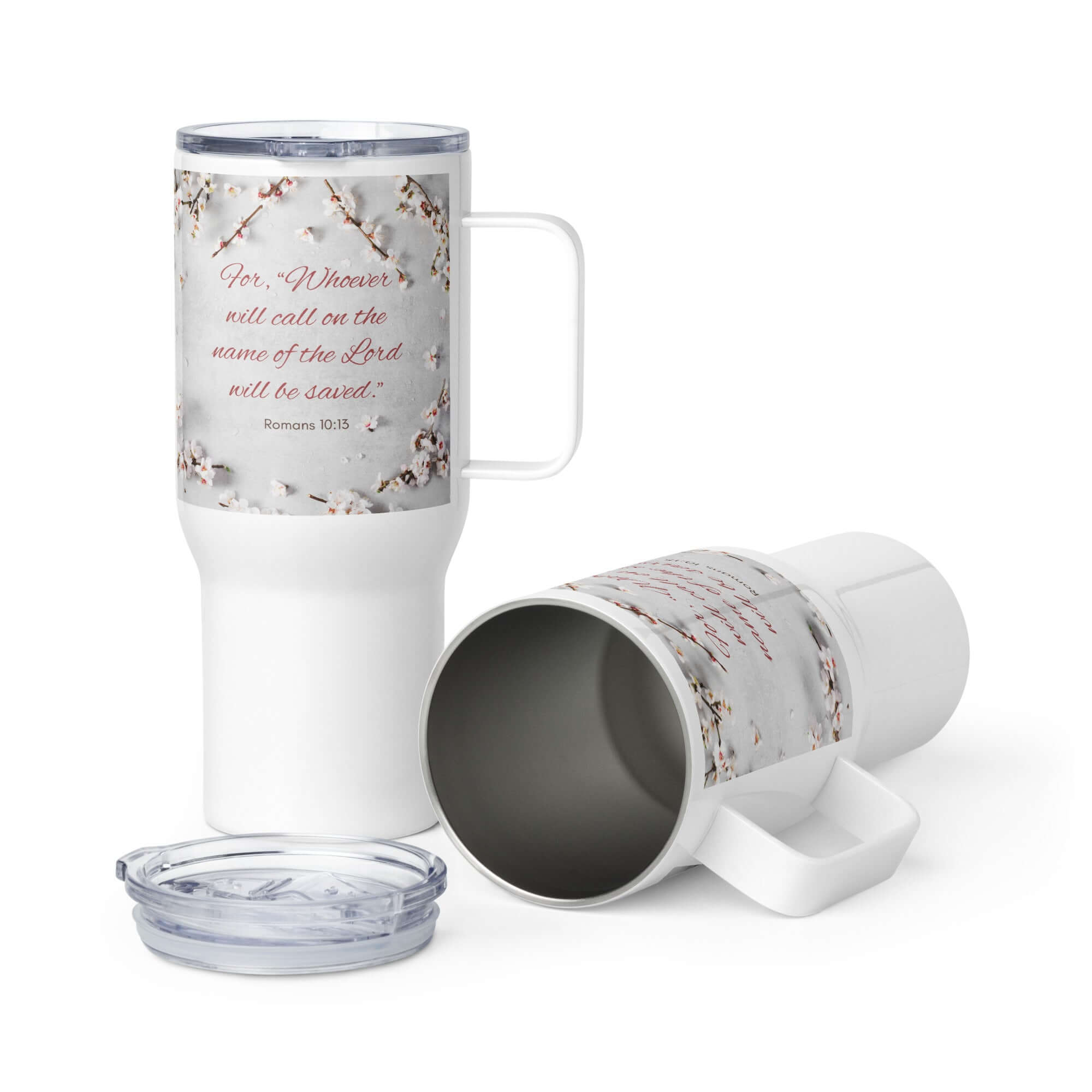 Romans 10:13 Bible Verse, the Lord Travel Mug with a Handle Default Title