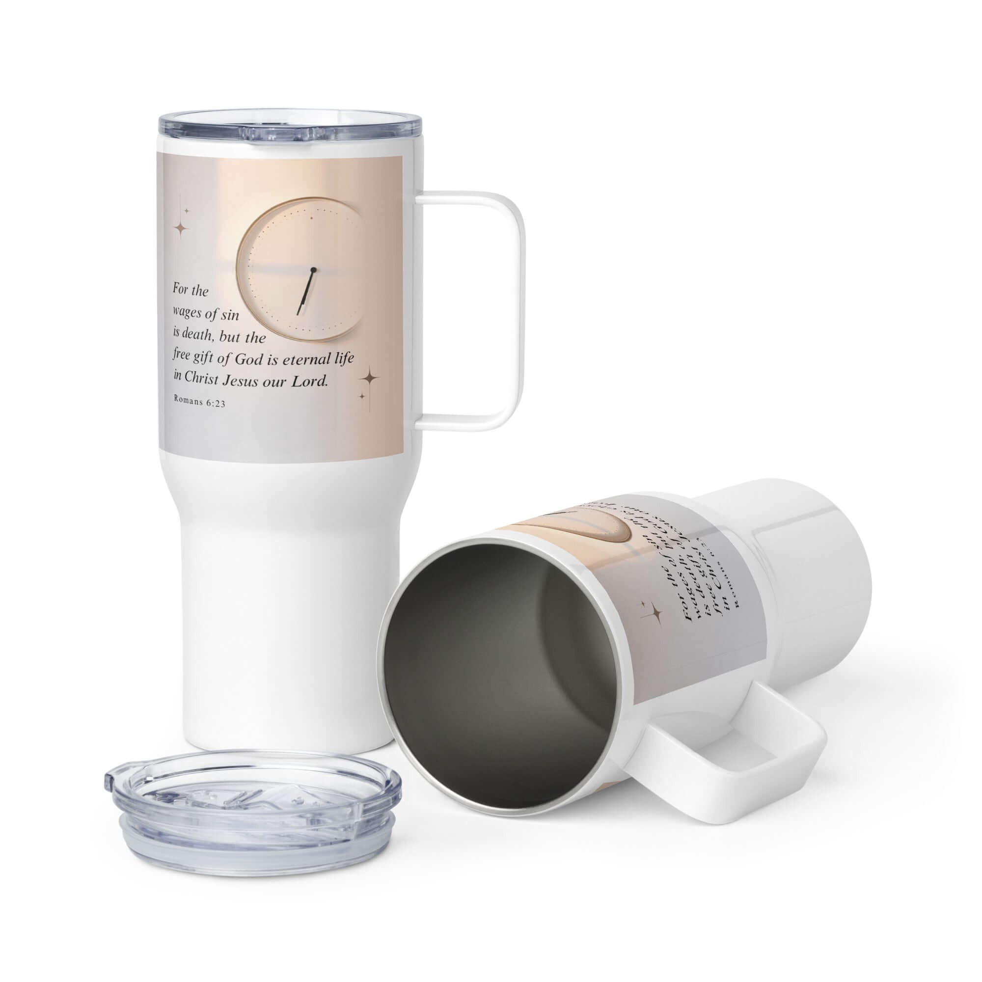Romans 6:23 Bible Verse, our Lord Travel Mug with a Handle Default Title