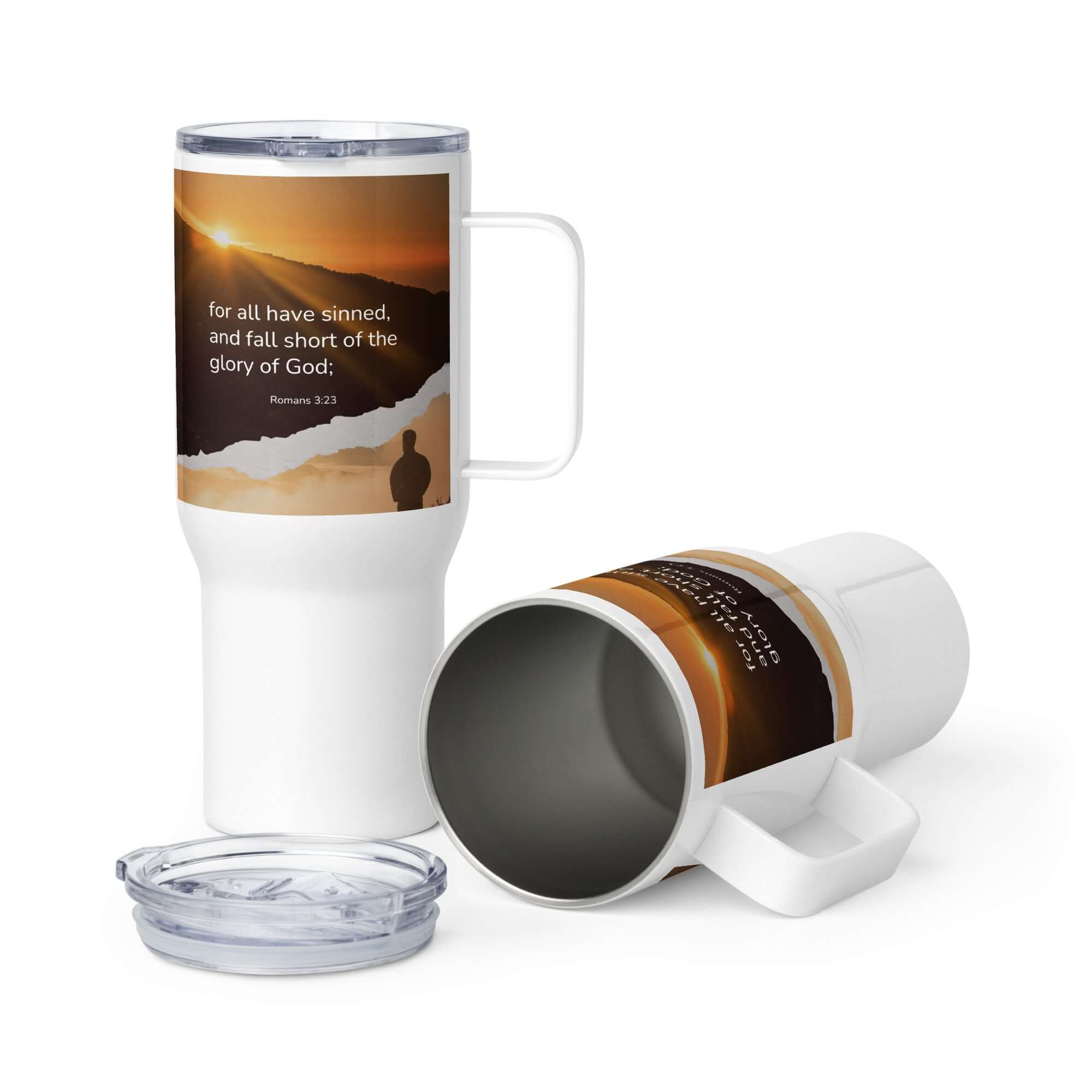 Romans 3:23 Bible Verse, of God Travel Mug with a Handle Default Title