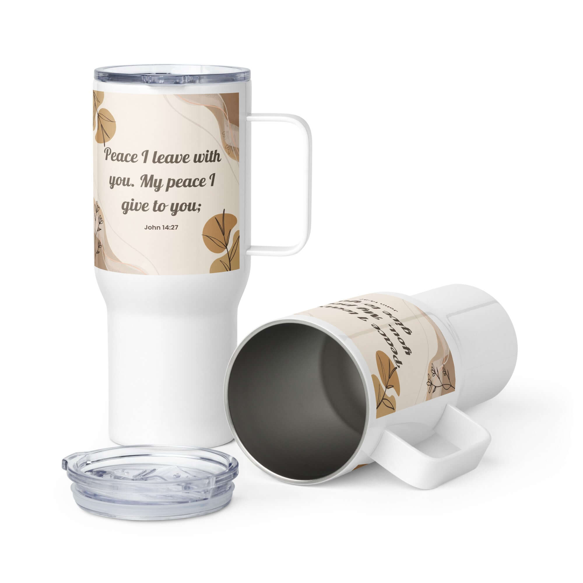 John 14:27 Bible Verse, Peace I Travel Mug with a Handle Default Title