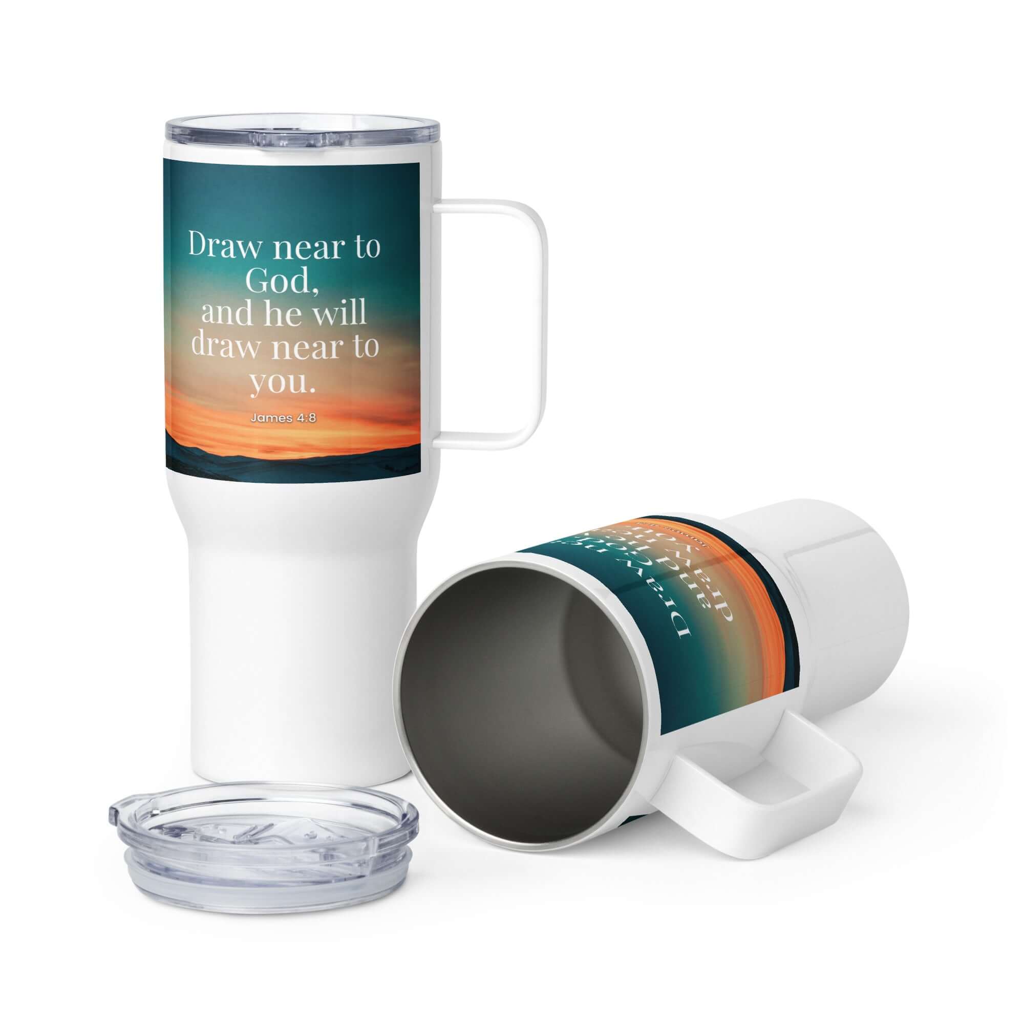 James 4:8 Bible Verse, near to God Travel Mug with a Handle Default Title