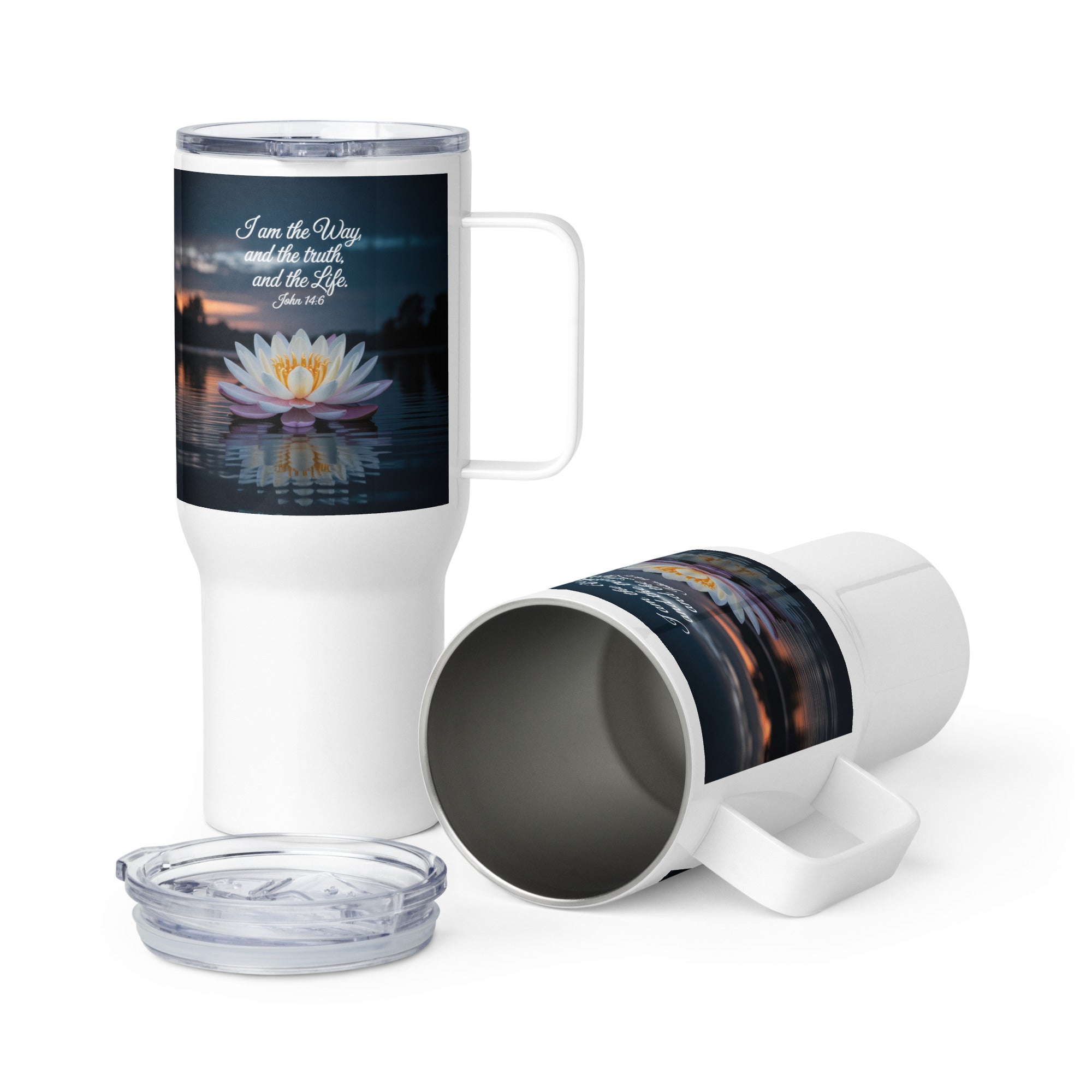 John 14:6 Bible Verse The Father Travel Mug with a Handle Default Title