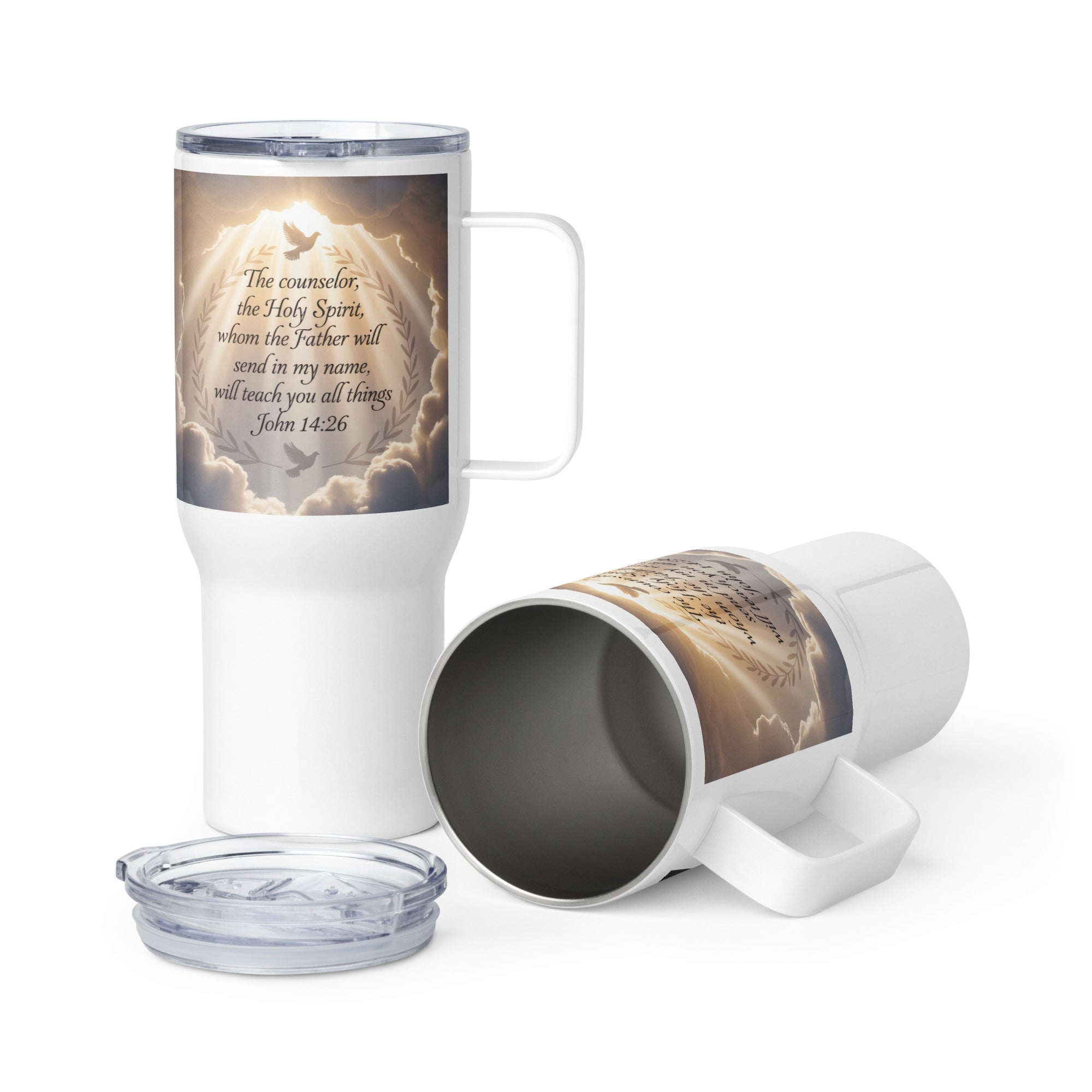 John 14:26 Bible Verse Counselor Travel Mug with a Handle Default Title