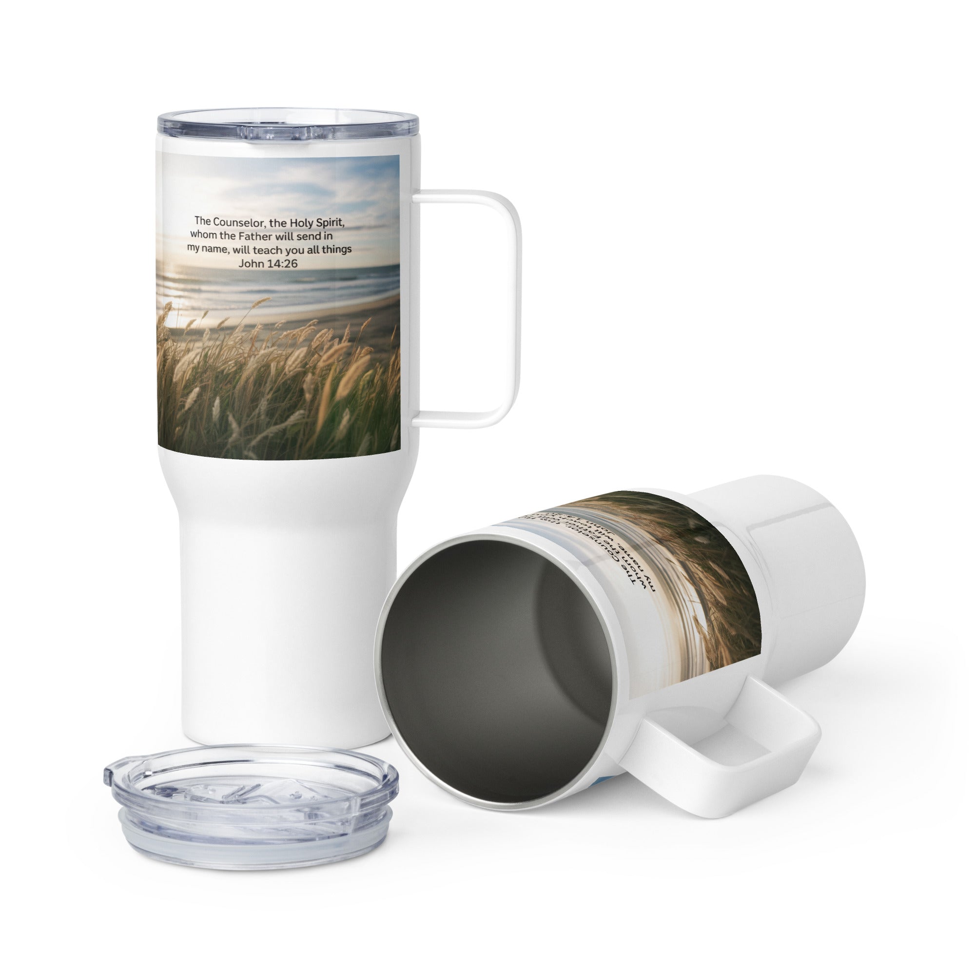 John 14:26 Bible Verse in my name Travel Mug with a Handle Default Title
