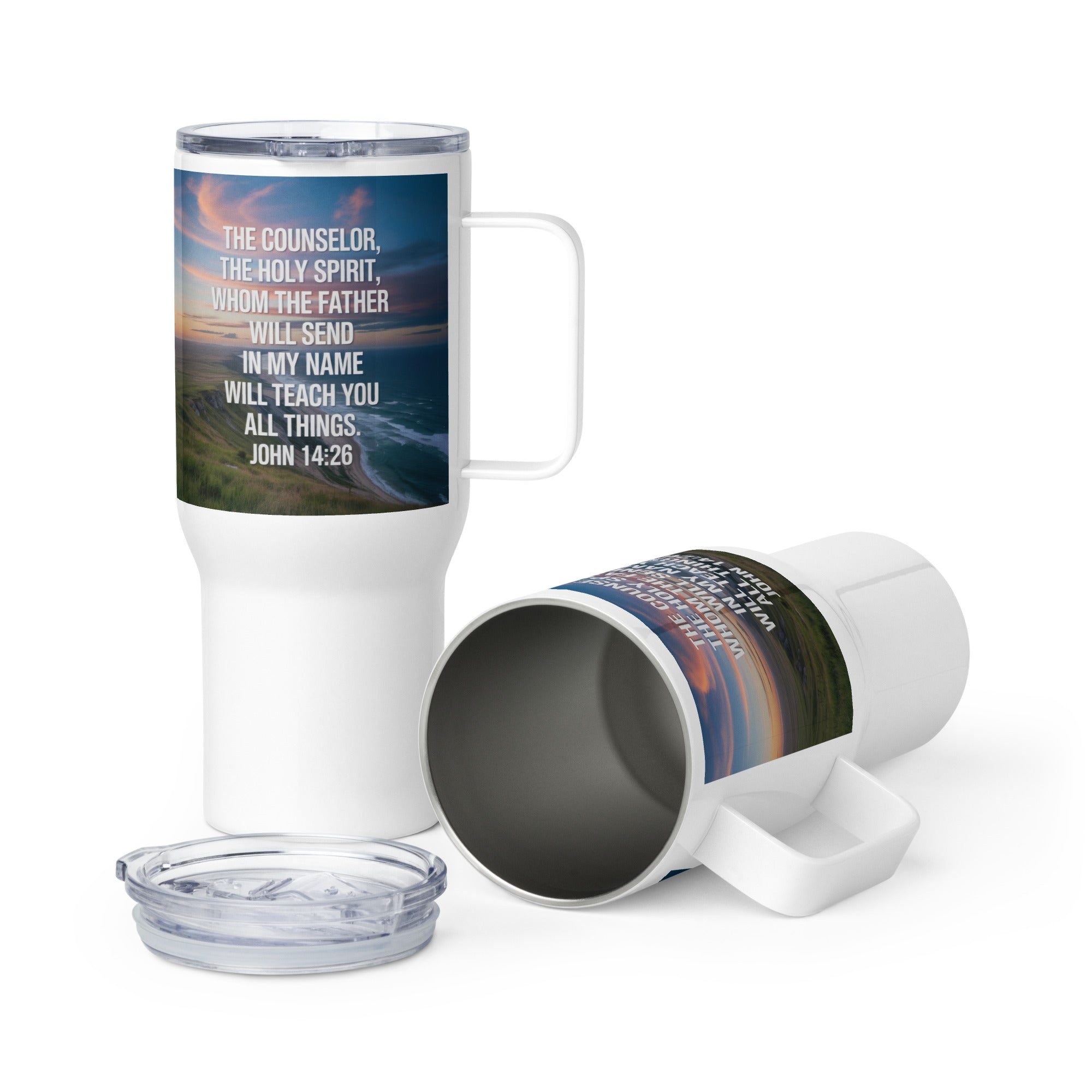 John 14:26 Bible Verse will teach Travel Mug with a Handle Default Title