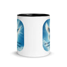 John 14:26 Bible Verse, Holy Spirit Dove White Ceramic Mug with Color Inside