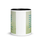 Psalm 23:4 Bible Verse, fear no evil White Ceramic Mug with Color Inside