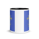 Matthew 11:29-30 Bible Verse, Take my yoke White Ceramic Mug with Color Inside