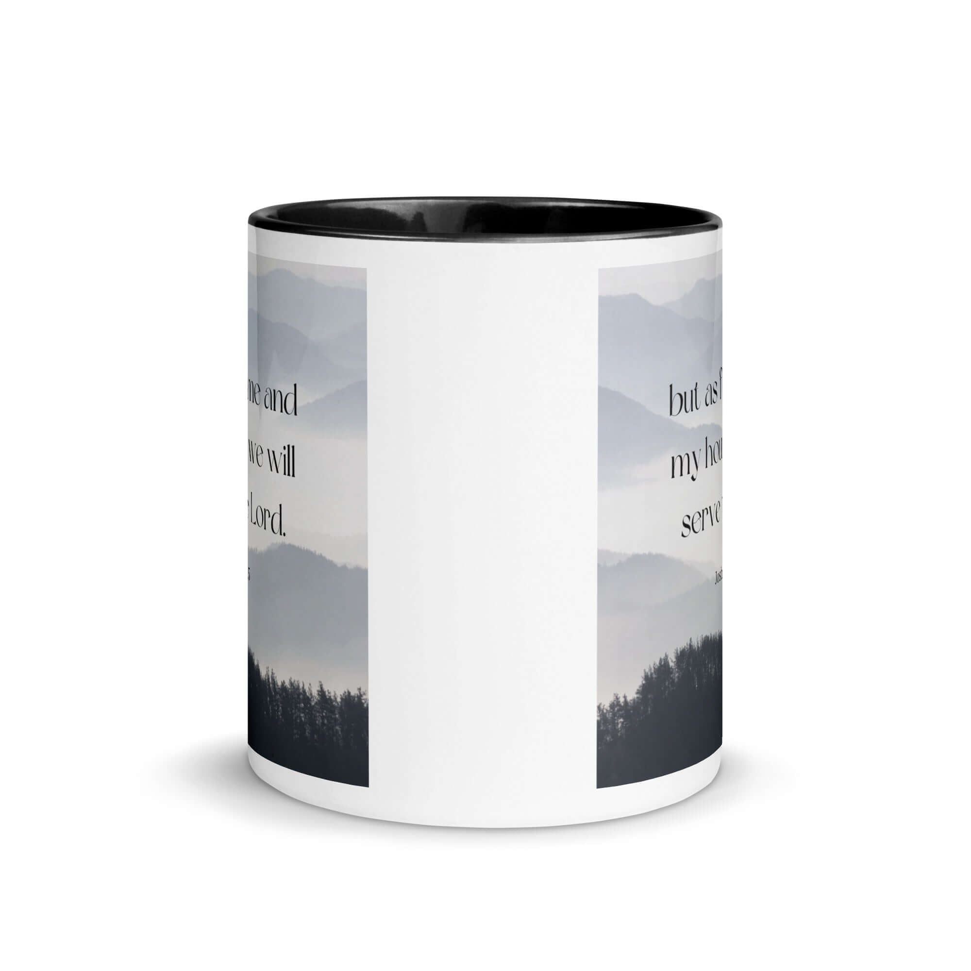 Joshua 24:15 Bible Verse, whom you White Ceramic Mug with Color Inside