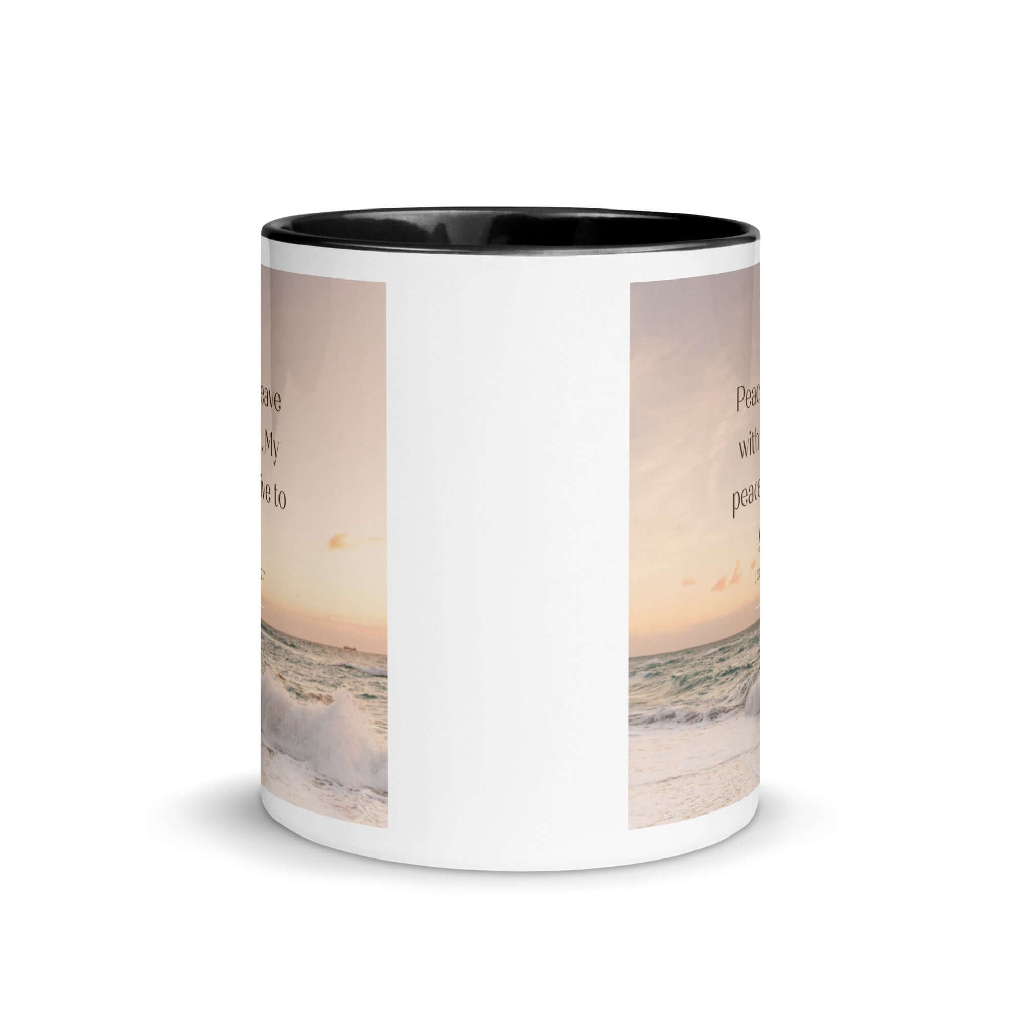 John 14:27 Bible Verse, not as the White Ceramic Mug with Color Inside